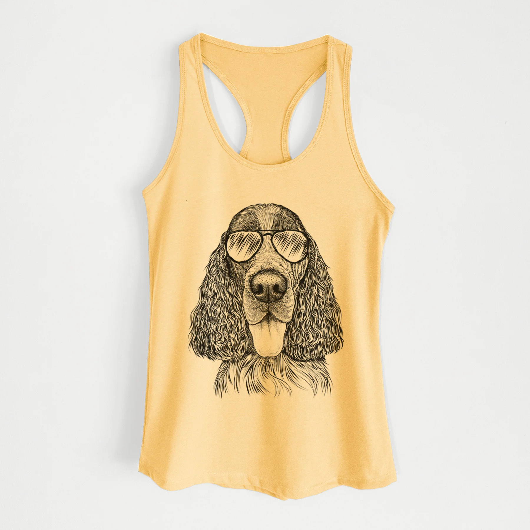 Duke the English Springer Spaniel - Women's Racerback Tanktop - Image 9