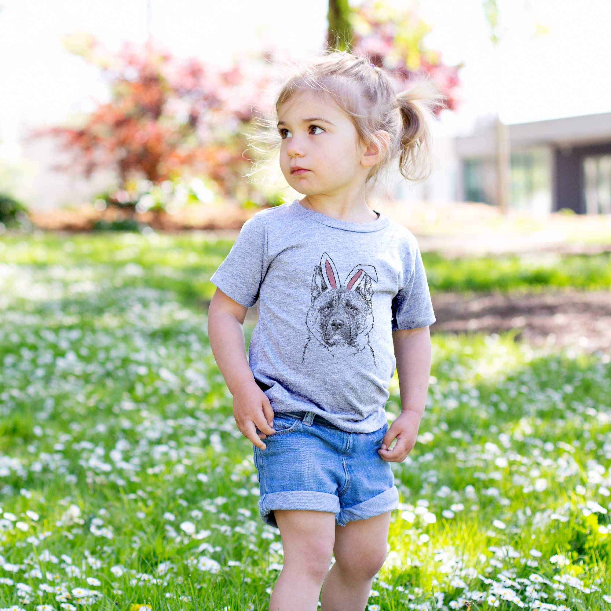 Easter Bo the American Akita - Kids/Youth/Toddler Shirt - Image 3