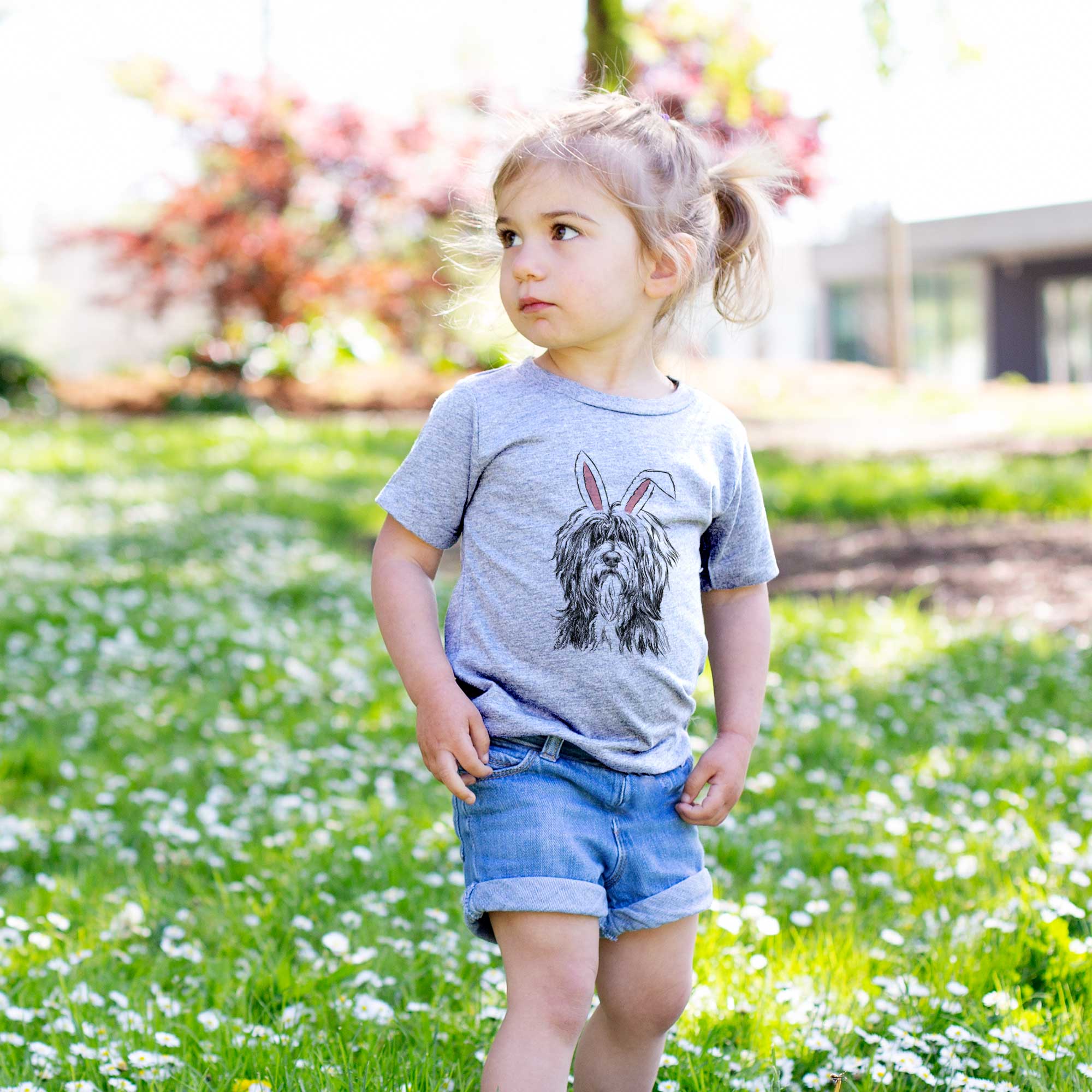 Easter Fiji the Polish Lowland Sheepdog - Kids/Youth/Toddler Shirt - Image 3