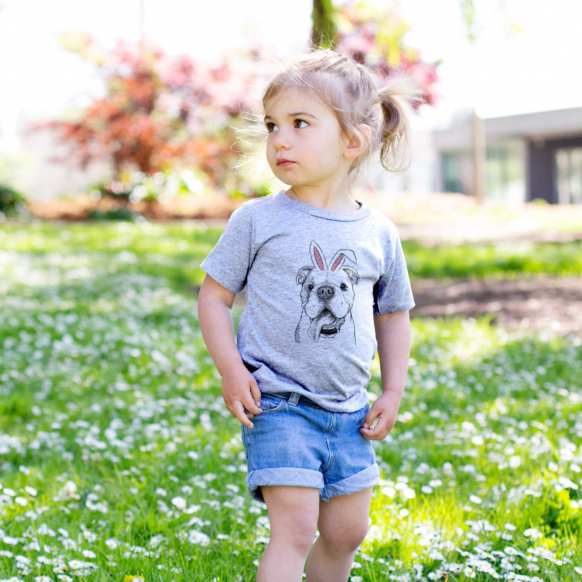 Easter Hank the English Bulldog - Kids/Youth/Toddler Shirt - Image 3
