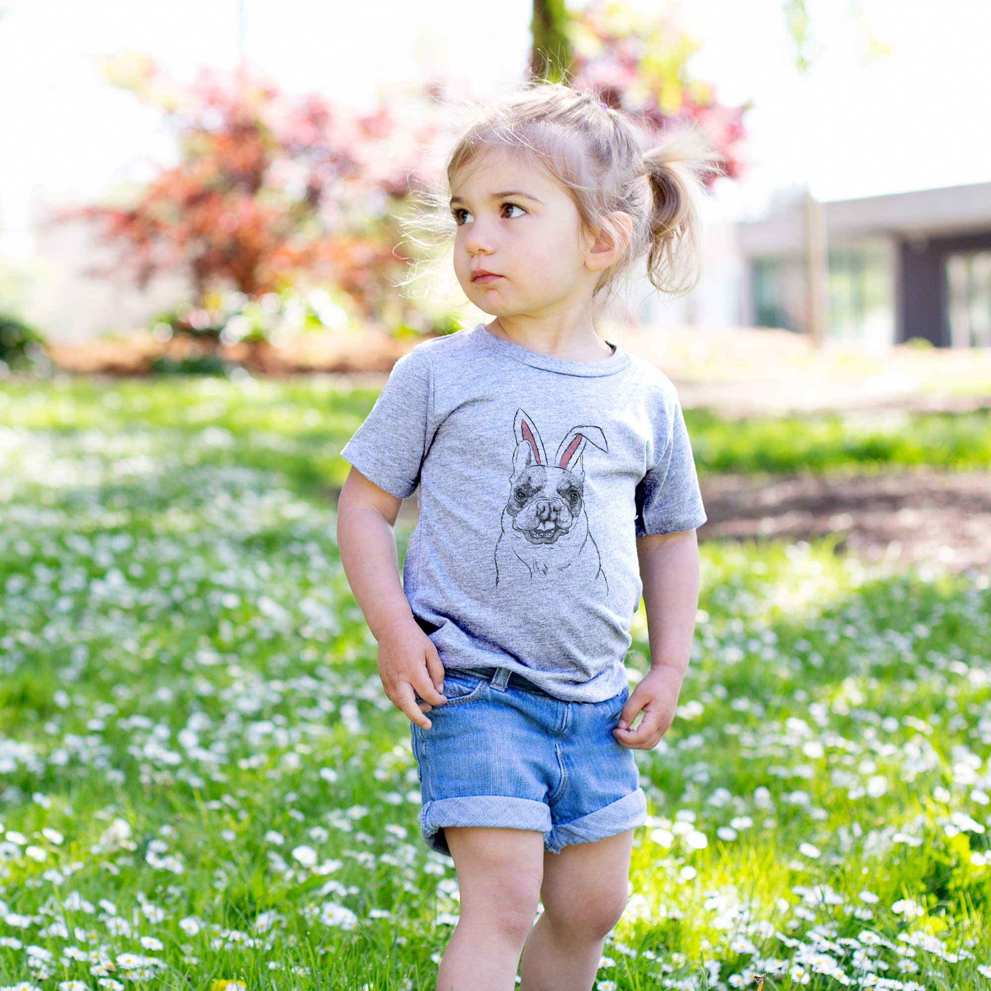 Easter Lentil the French Bulldog - Kids/Youth/Toddler Shirt - Image 3