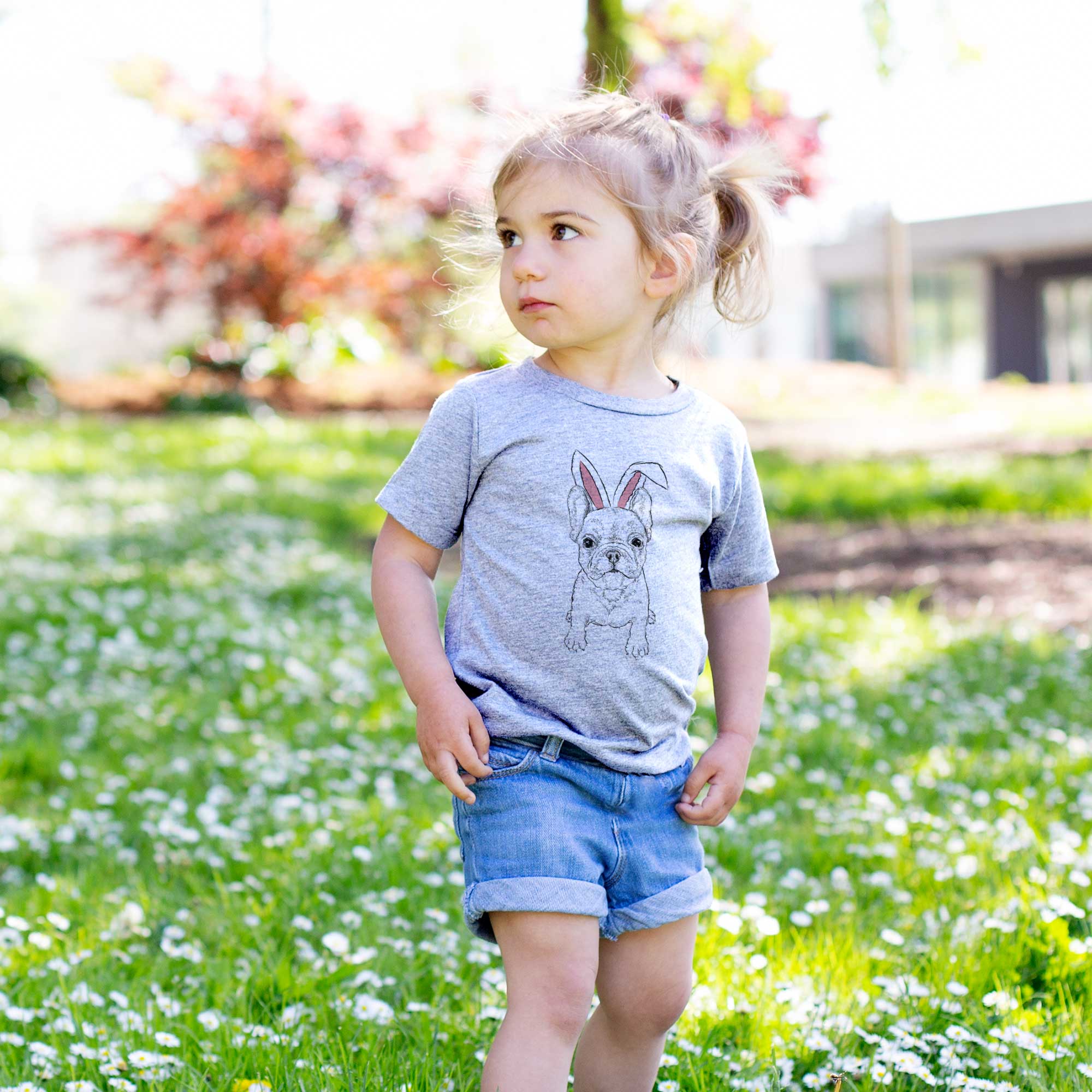Easter Puppy Pierre the French Bulldog - Kids/Youth/Toddler Shirt - Image 3