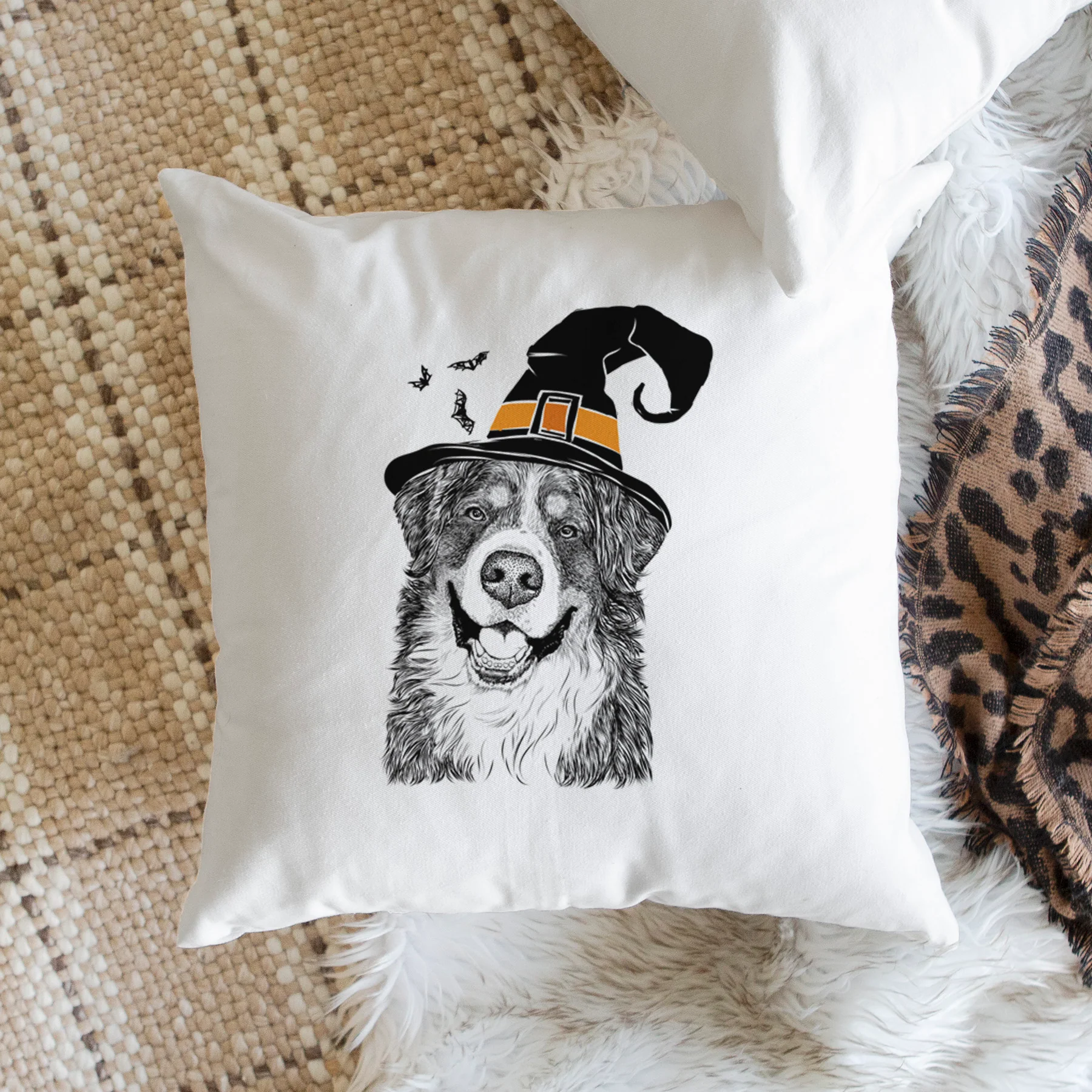 Eiger the Bernese Mountain Dog - Throw Pillow Cover - Image 2