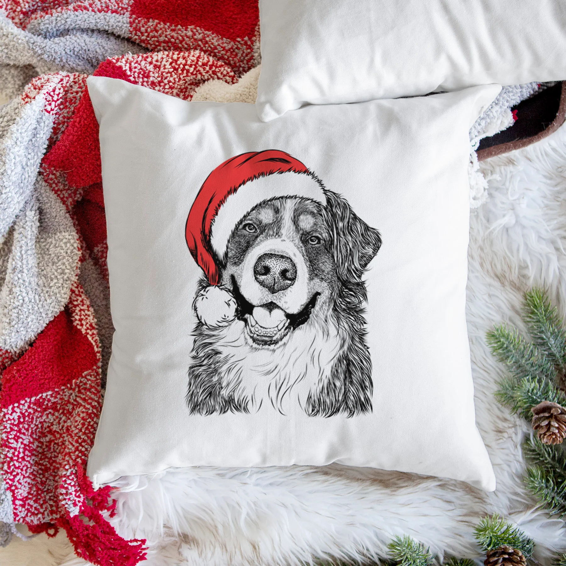 Eiger the Bernese Mountain Dog - Throw Pillow Cover - Image 3