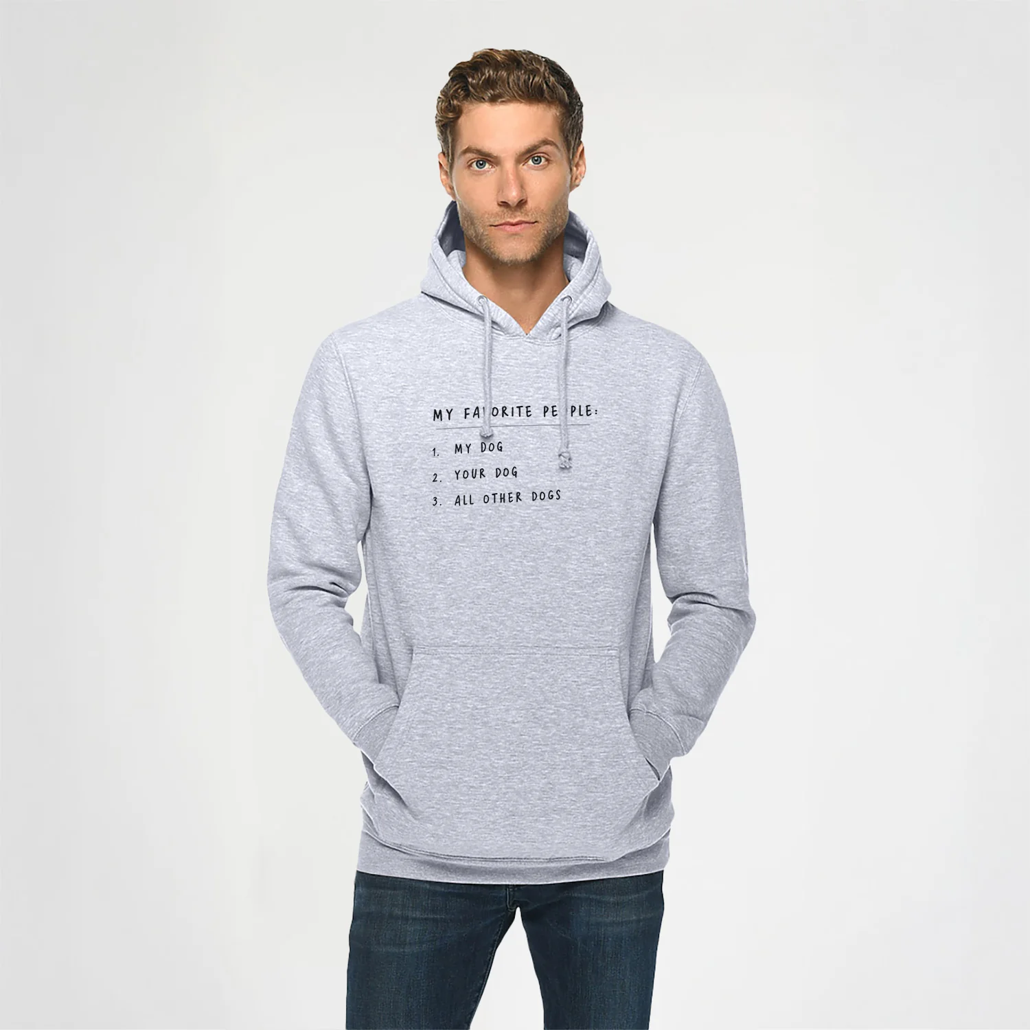 My Favorite People: Dogs - Heavyweight Fleece Hoodie - Image 2