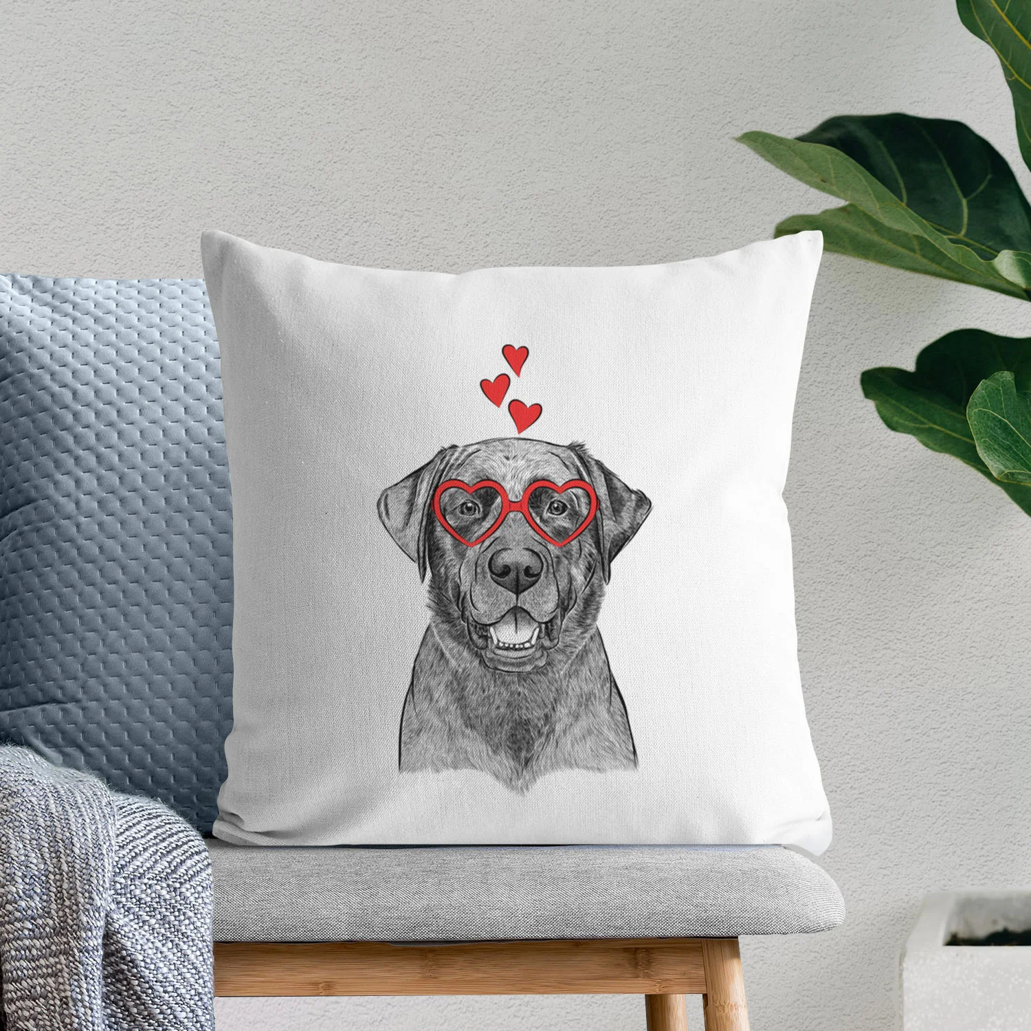 Heath the Black Lab - Throw Pillow Cover - Image 7