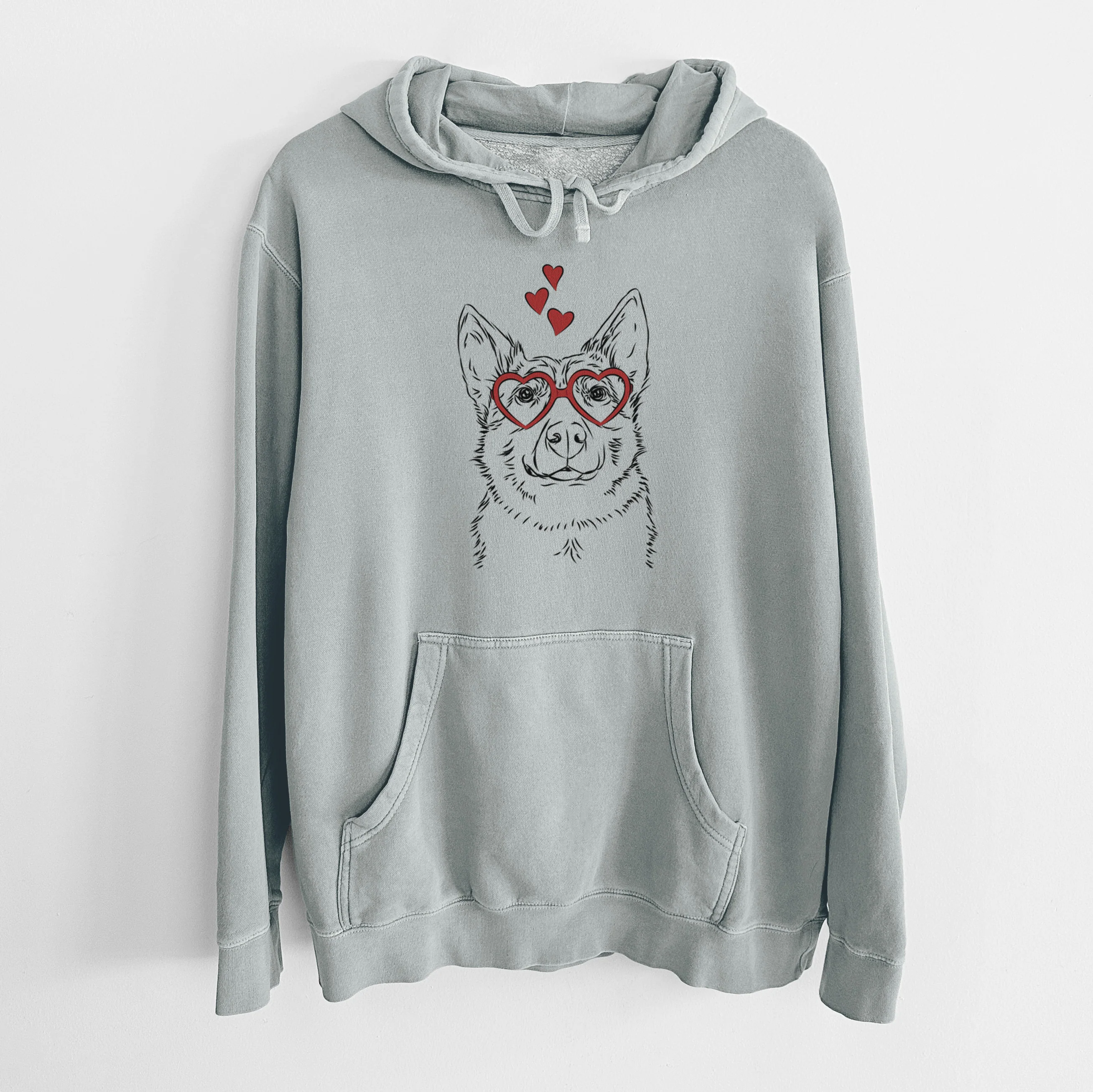 Valentine Austin the Heeler - Unisex Pigment Dyed Hoodie - Image 7
