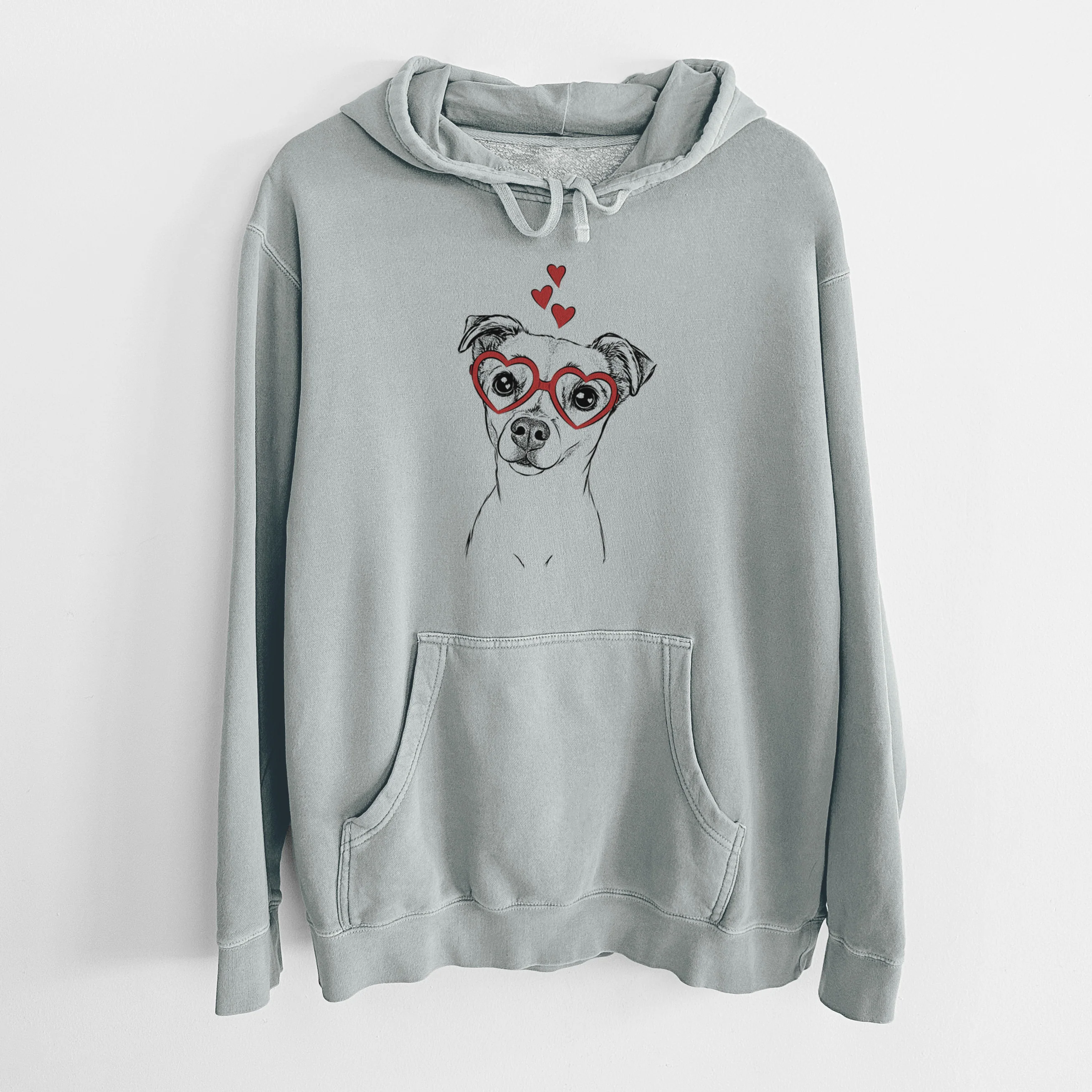 Valentine Izzy the Chiweenie - Unisex Pigment Dyed Hoodie - Image 7