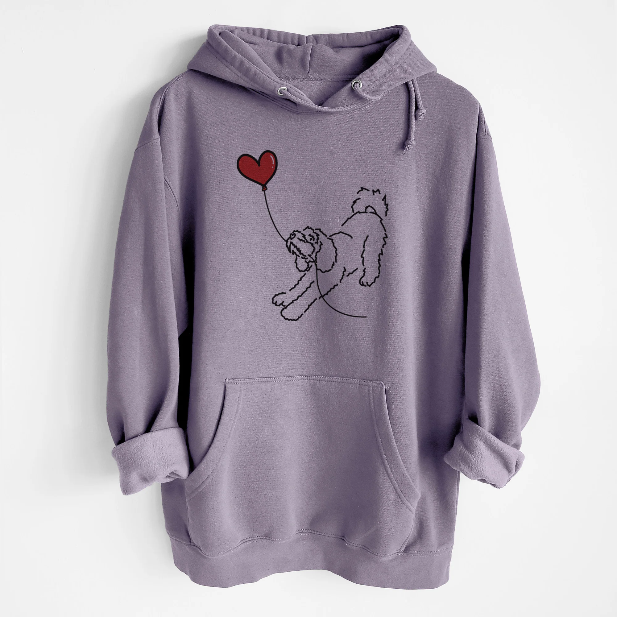 Cockapoo Heart String - Heavyweight Fleece Hoodie - Image 7