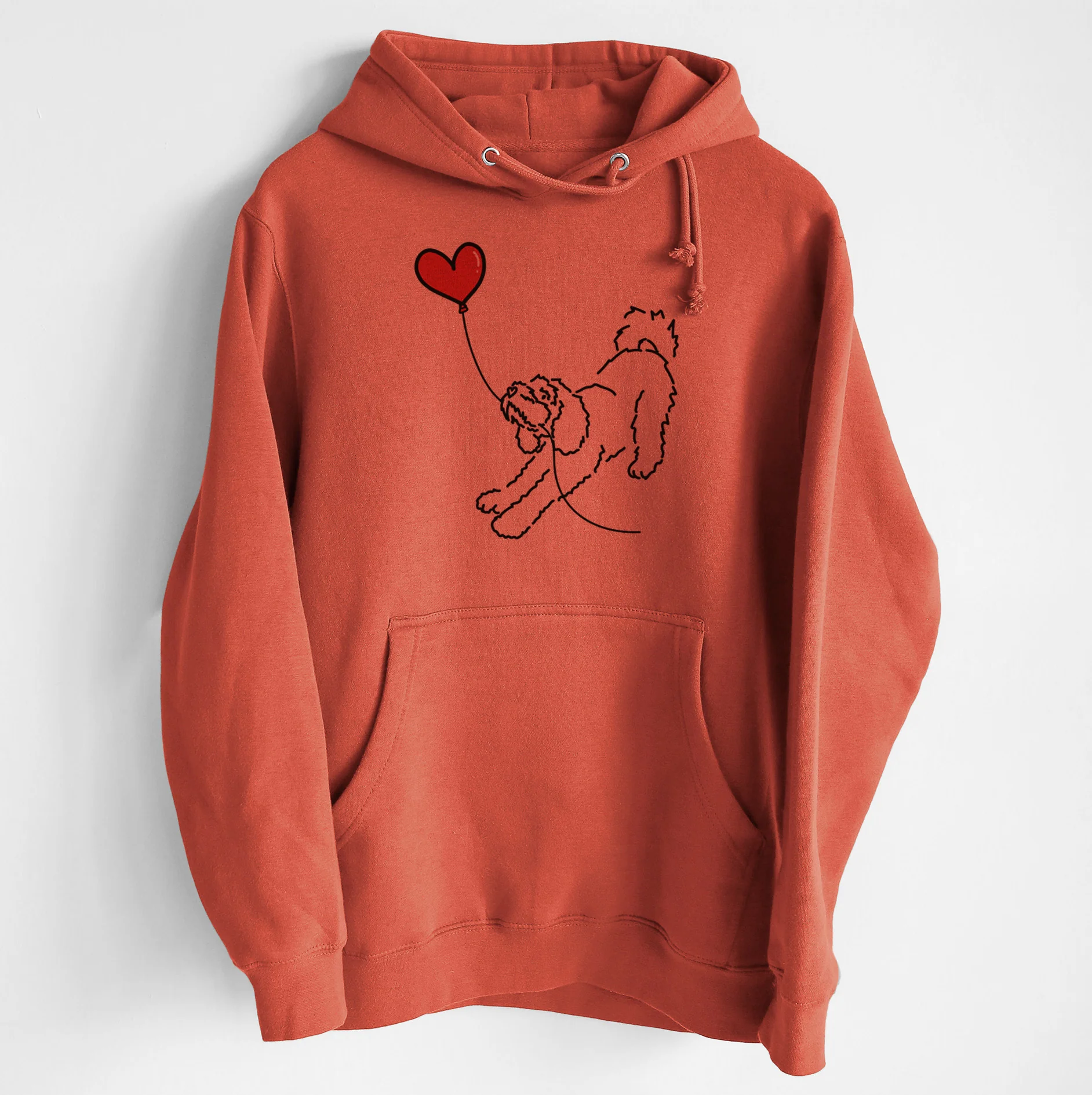 Cockapoo Heart String - Heavyweight Fleece Hoodie - Image 8