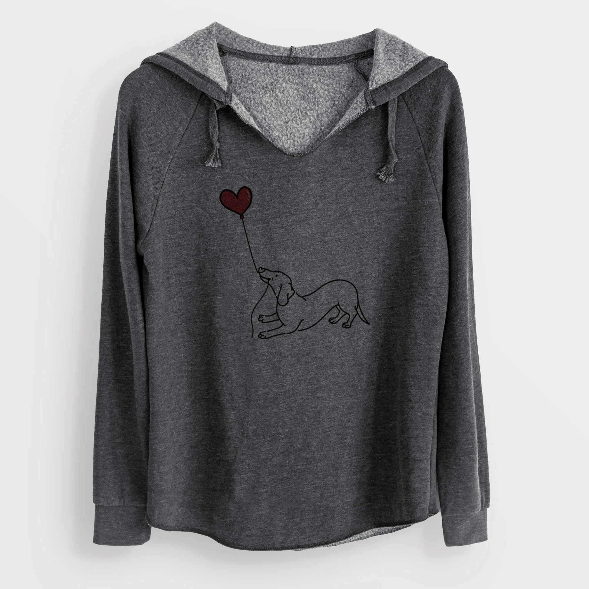 Dachshund Heart String - Cali Wave Hooded Sweatshirt - Image 9