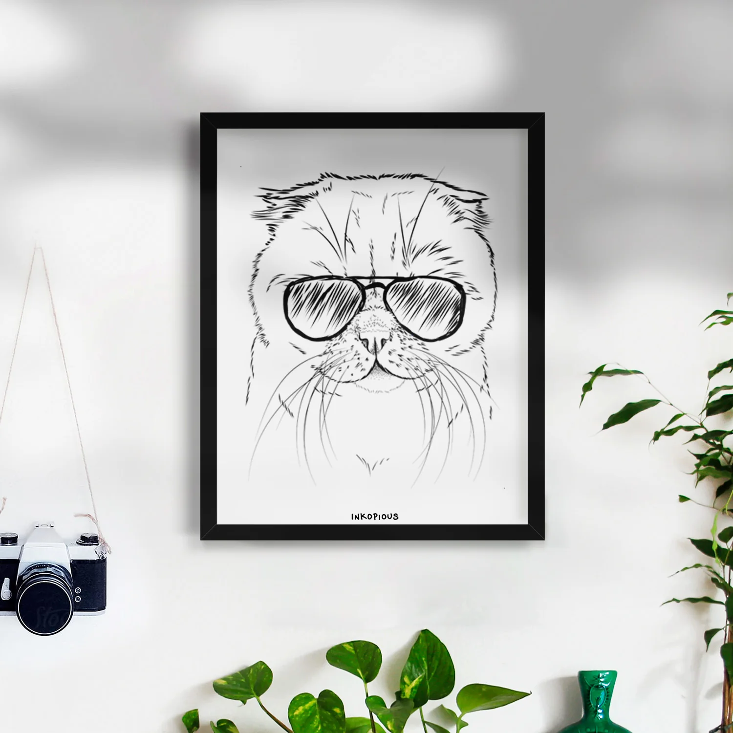 Lina the Exotic Fold Cat Art Print - Image 12