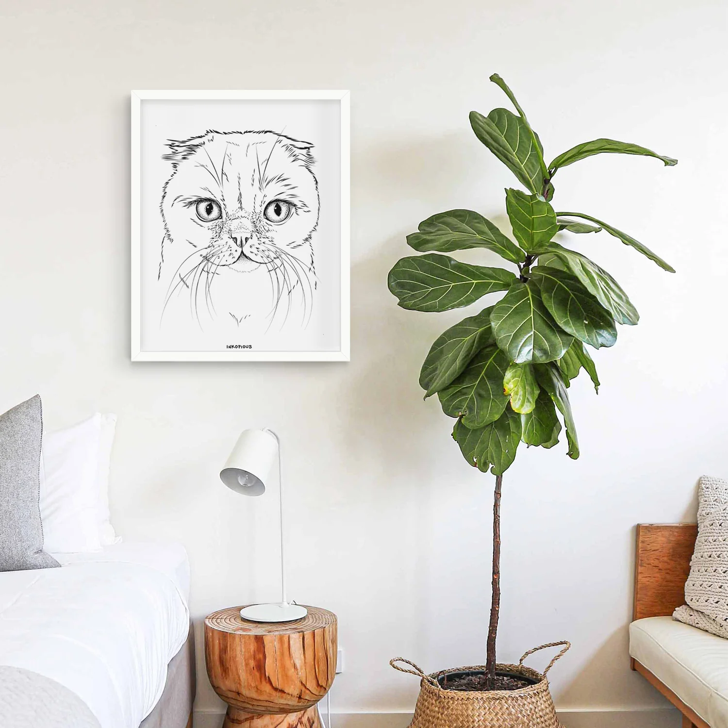 Lina the Exotic Fold Cat Art Print - Image 13