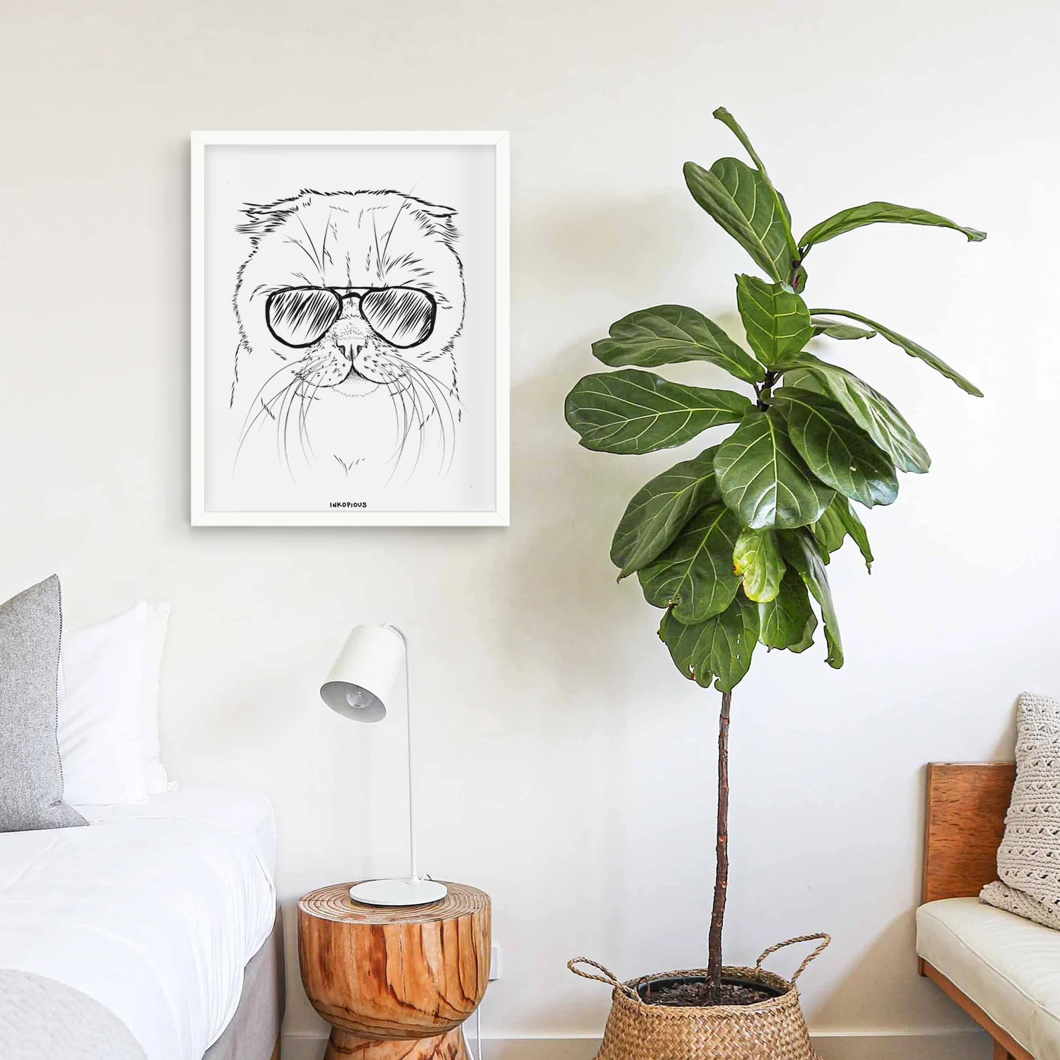 Lina the Exotic Fold Cat Art Print - Image 14