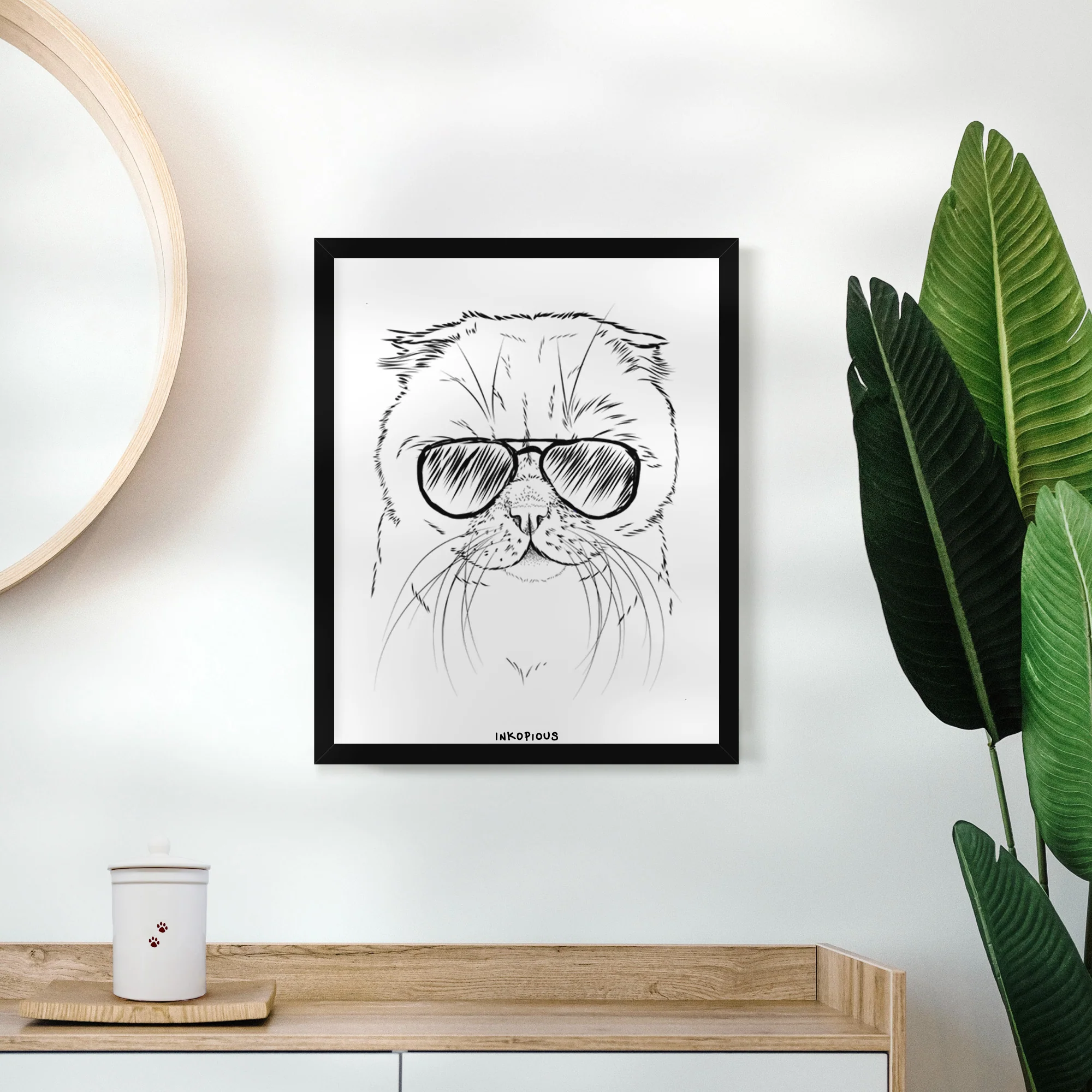 Lina the Exotic Fold Cat Art Print - Image 16