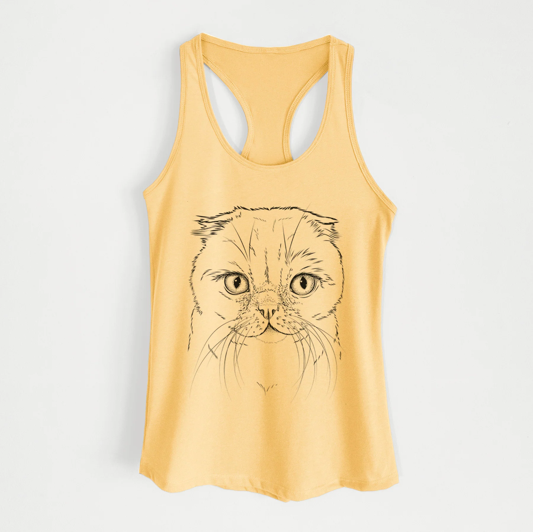 Lina the Exotic Fold Cat - Women's Racerback Tanktop - Image 4