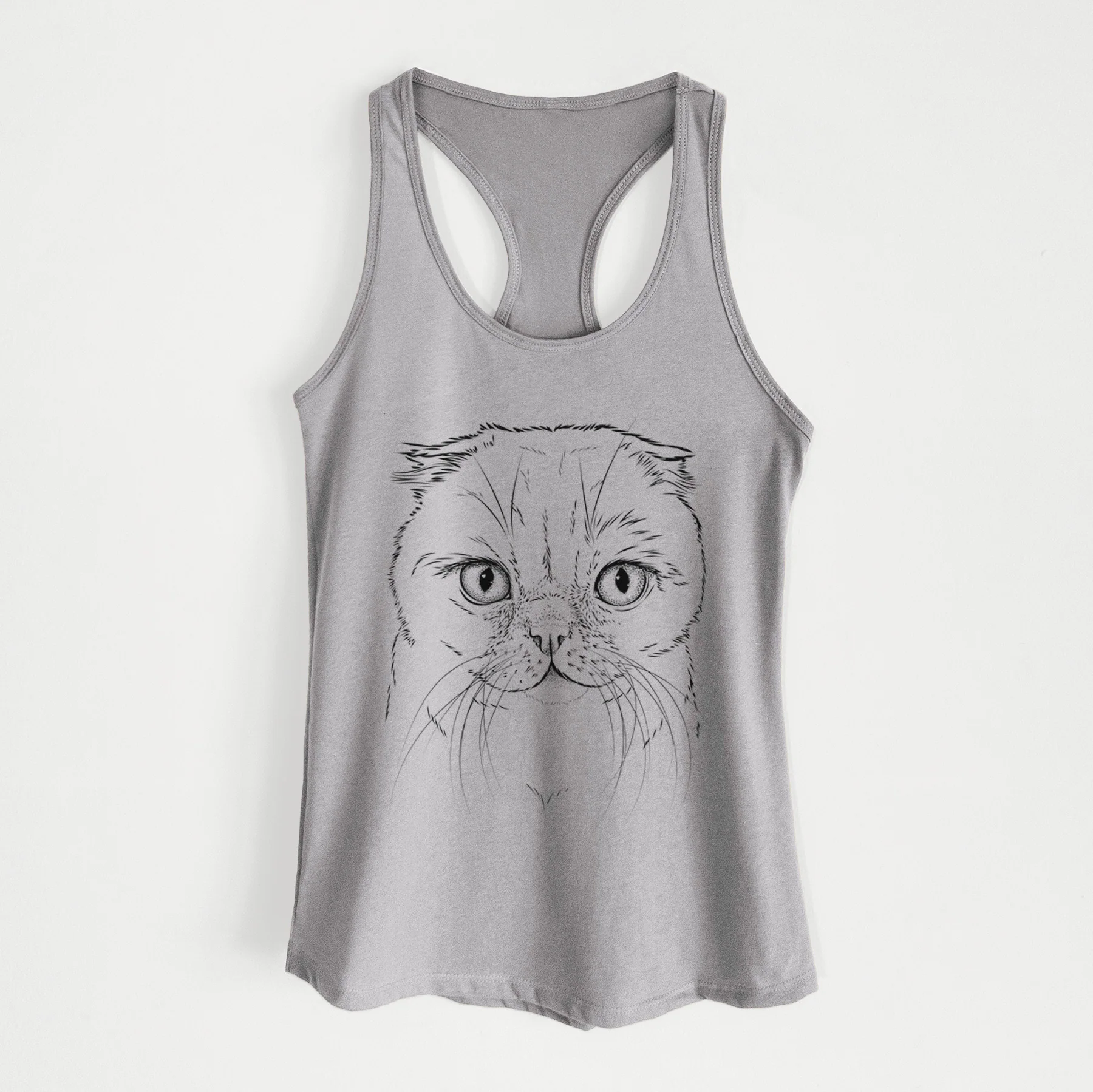 Lina the Exotic Fold Cat - Women's Racerback Tanktop - Image 5