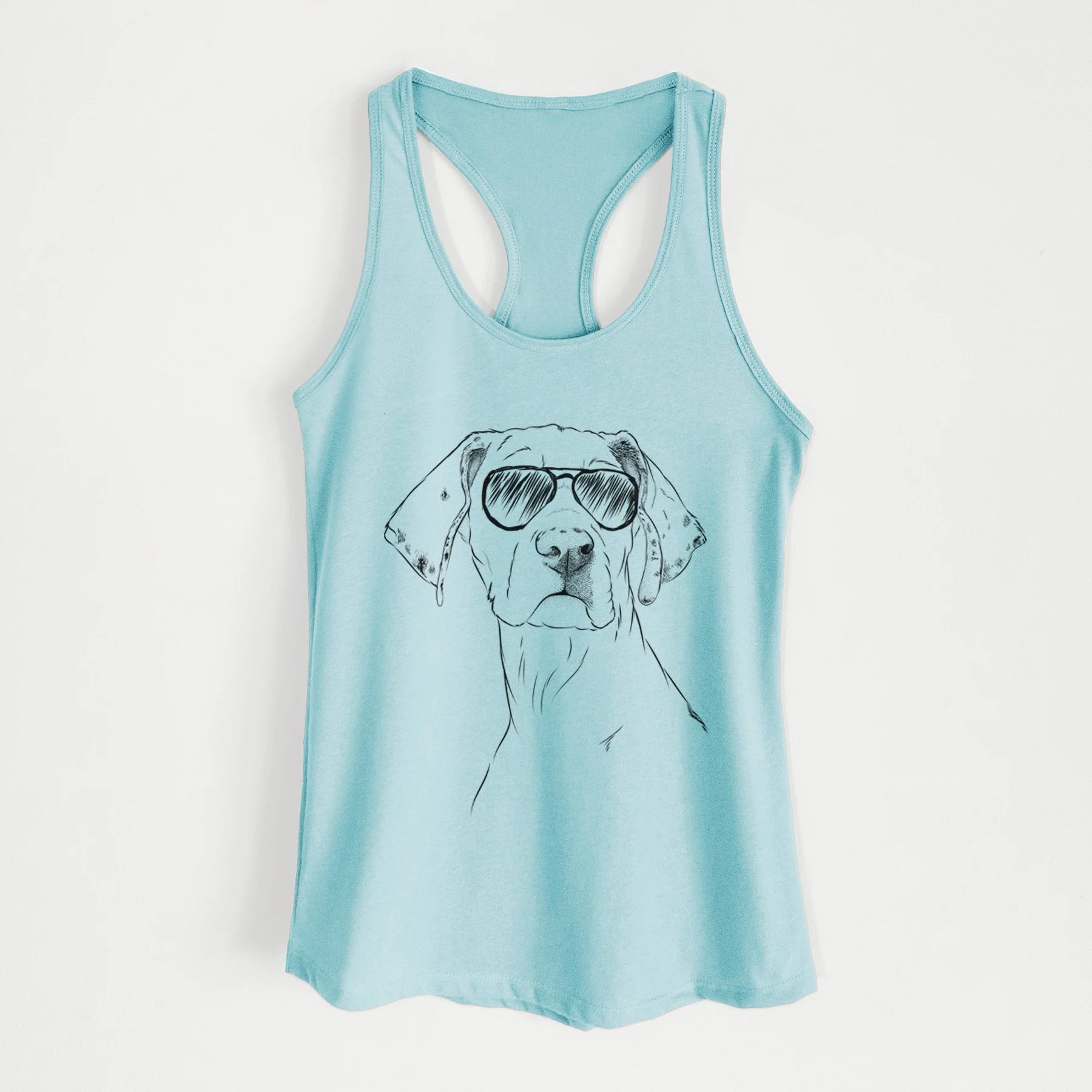 Lumen the Special Needs Great Dane - Women's Racerback Tanktop - Image 7