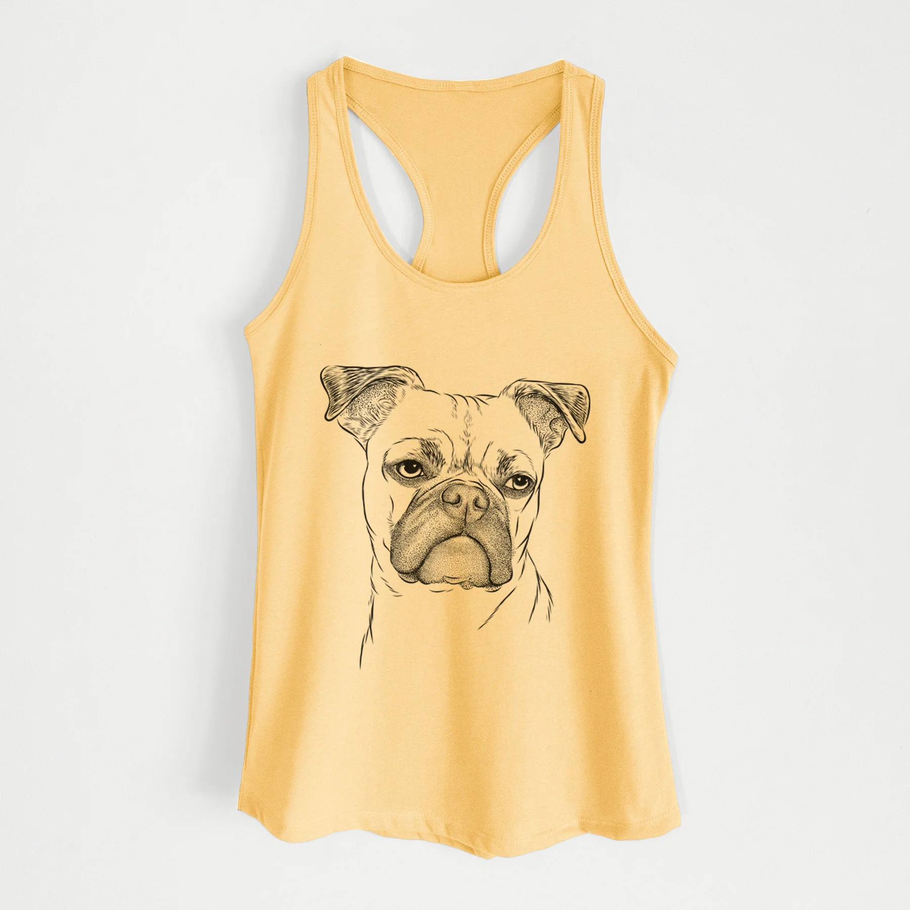 Mack the Bugg (Boston Terrier/Pug) - Women's Racerback Tanktop - Image 4