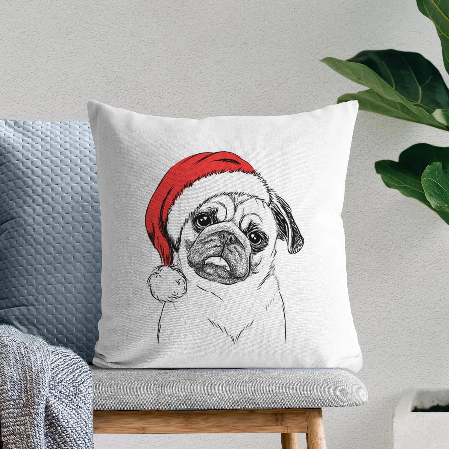 Macy the Pug - Throw Pillow Cover - Image 10