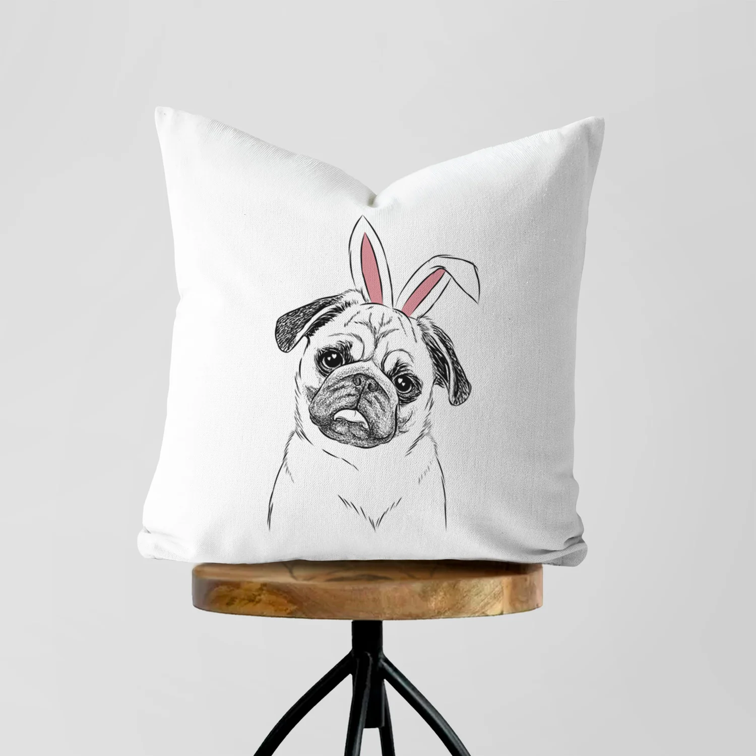Macy the Pug - Throw Pillow Cover - Image 5