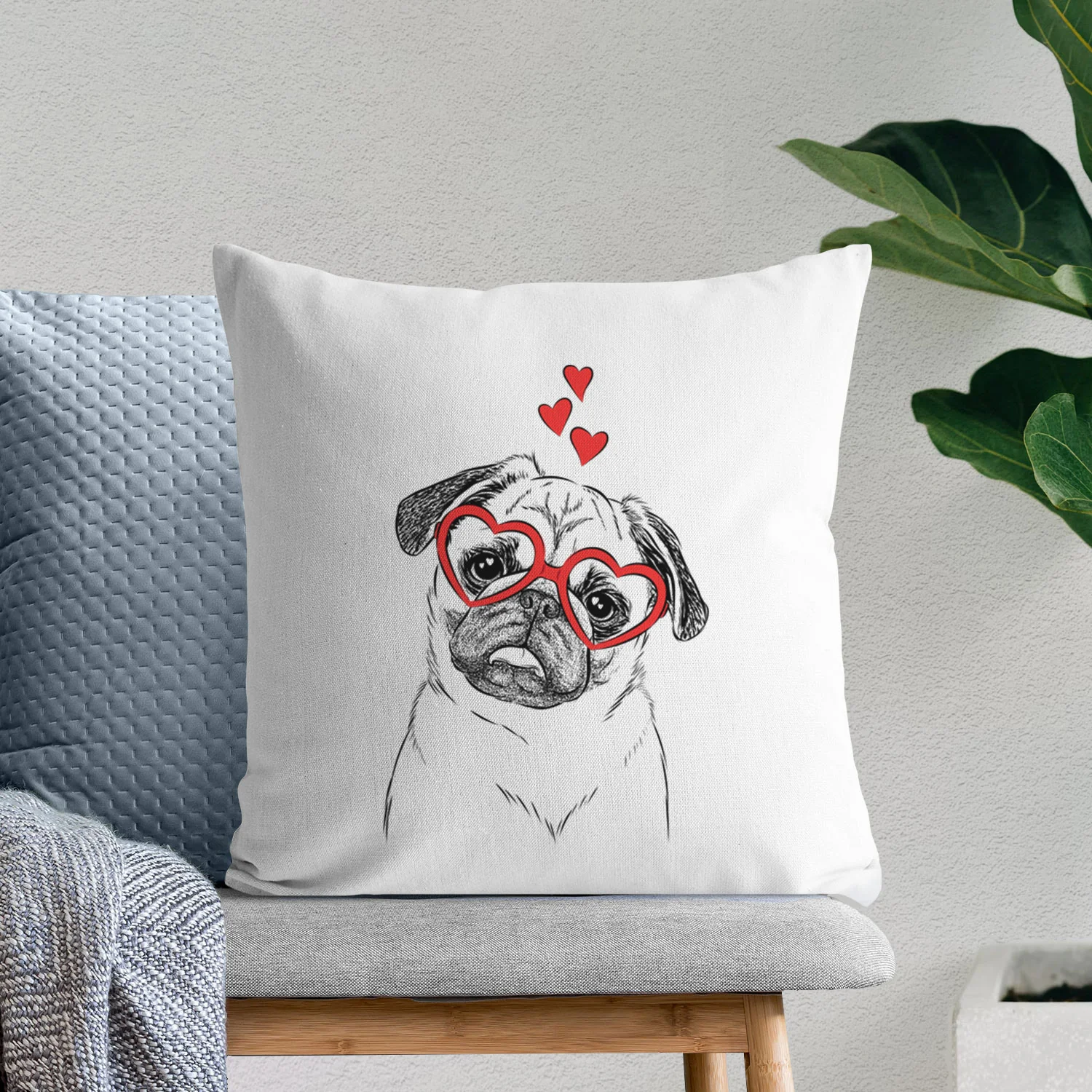 Macy the Pug - Throw Pillow Cover - Image 7