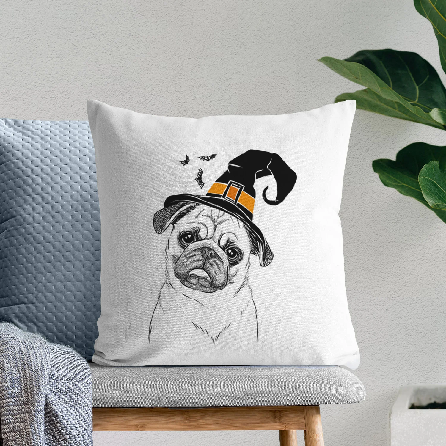 Macy the Pug - Throw Pillow Cover - Image 8