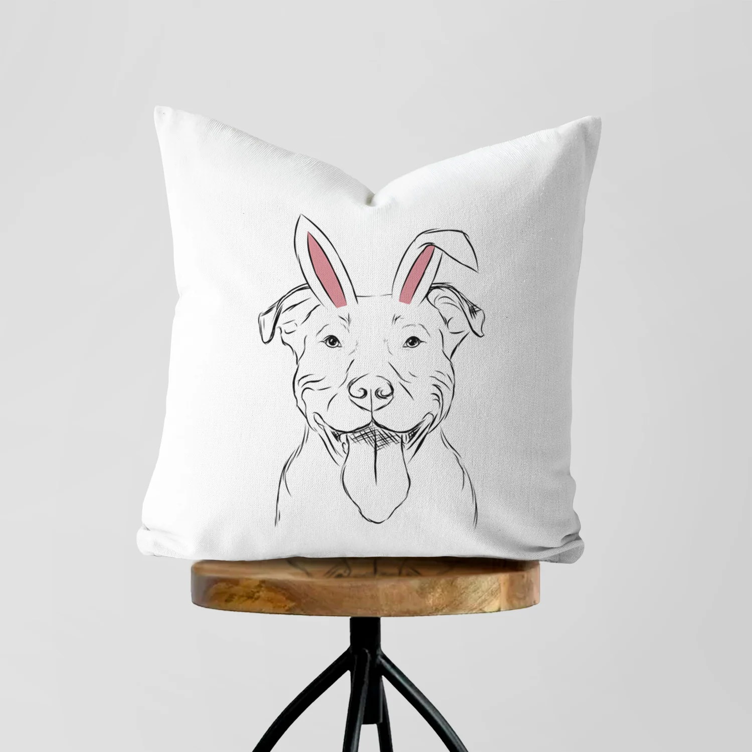 Major the Pitbull - Throw Pillow Cover - Image 5