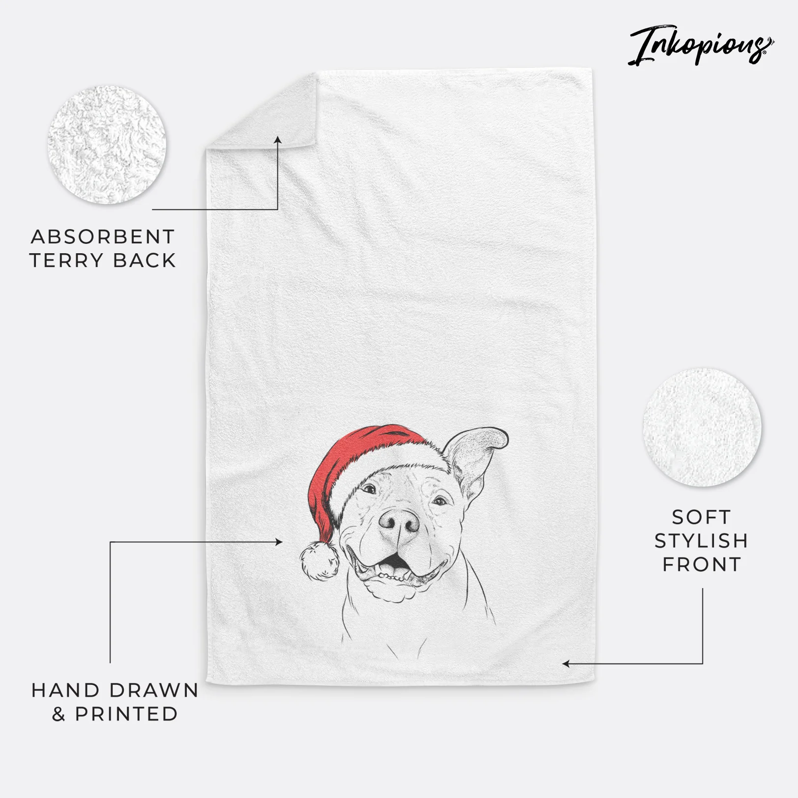 Malibu the Staffordshire Terrier/Pitbull Mix Decorative Hand Towel - Image 21