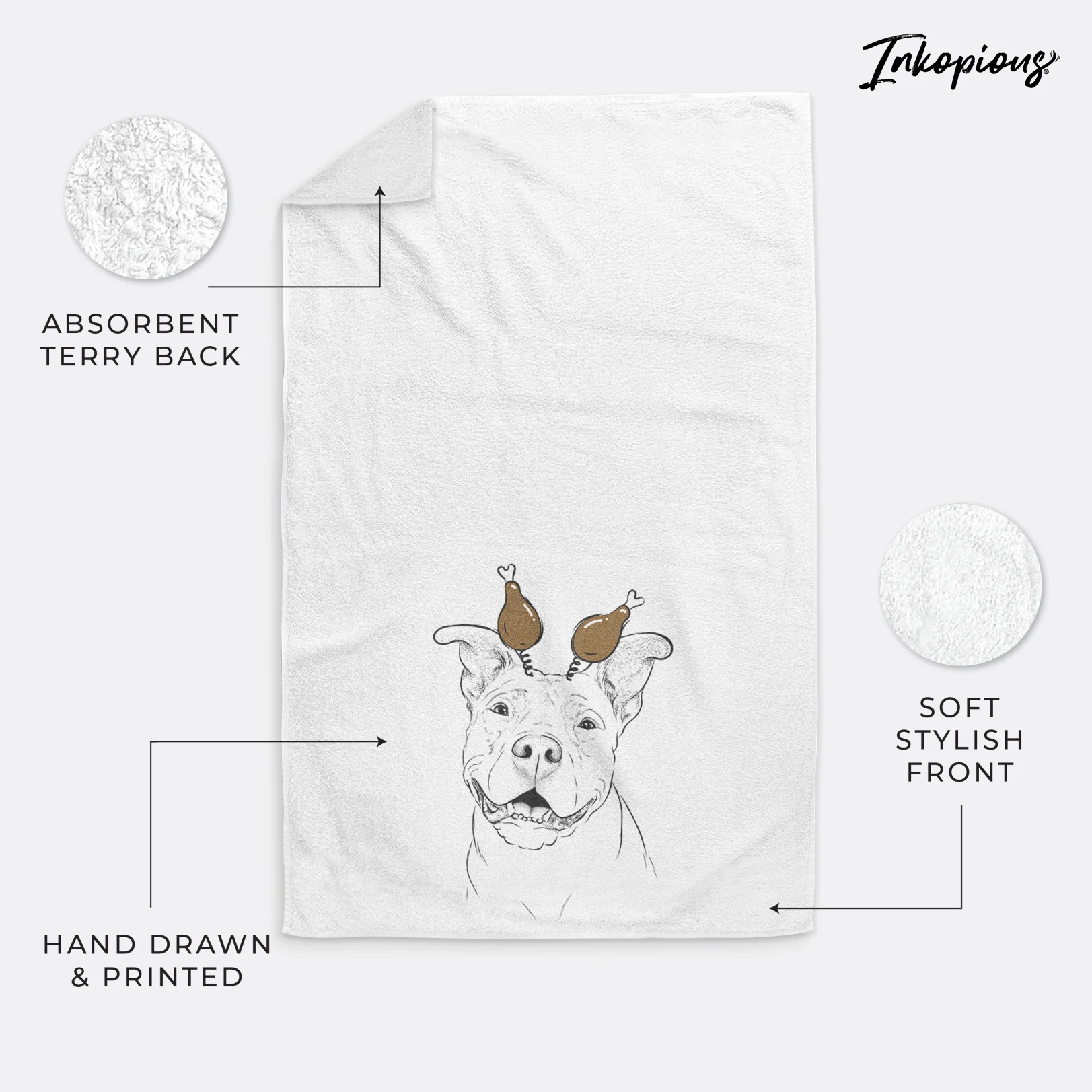 Malibu the Staffordshire Terrier/Pitbull Mix Decorative Hand Towel - Image 23