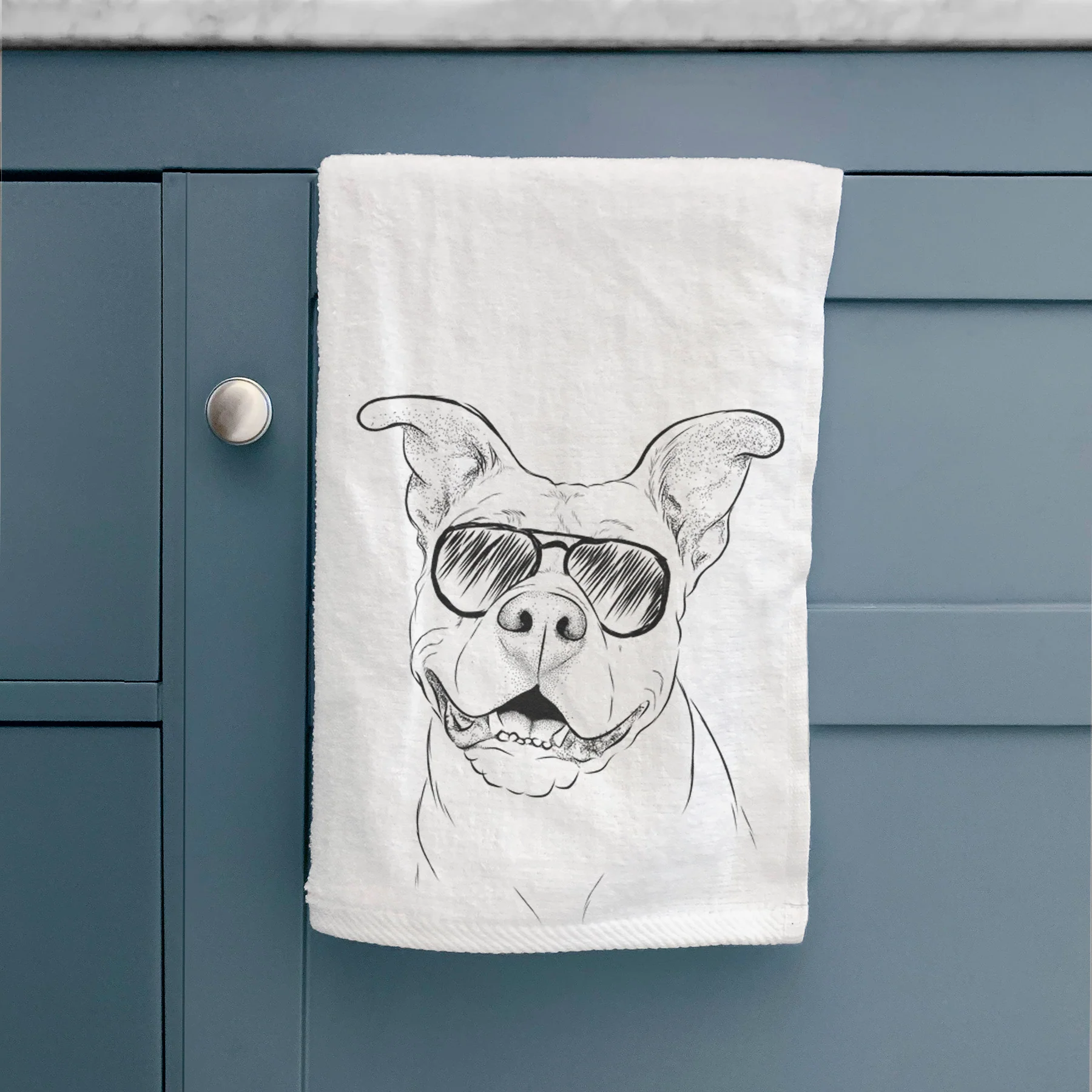 Malibu the Staffordshire Terrier/Pitbull Mix Decorative Hand Towel - Image 3