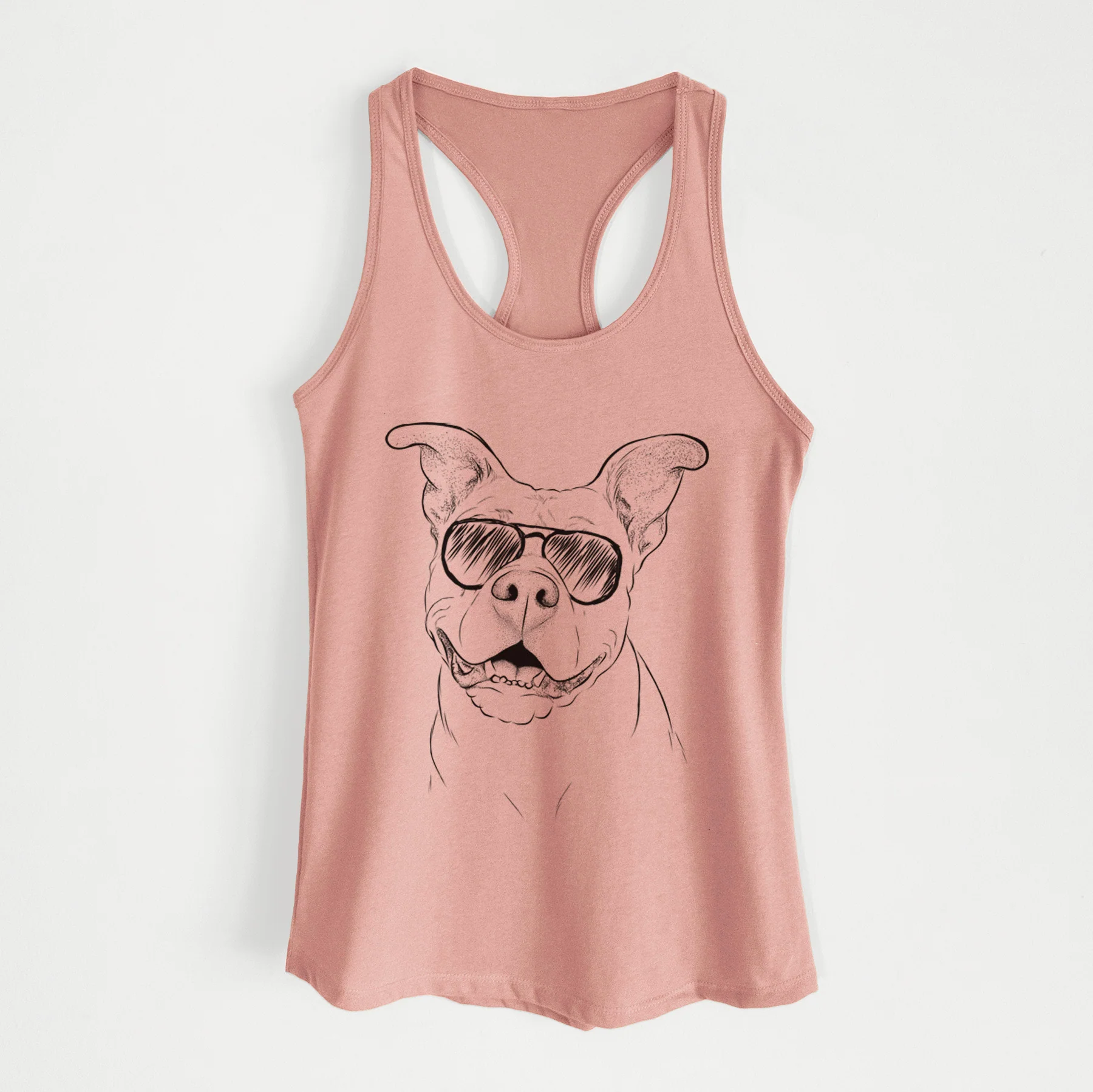 Malibu the Staffordshire Terrier/Pitbull Mix - Women's Racerback Tanktop - Image 8