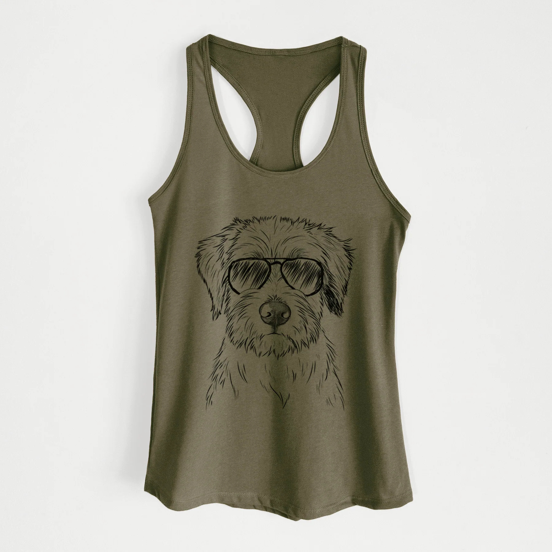 Marek the Bernedoodle - Women's Racerback Tanktop - Image 10