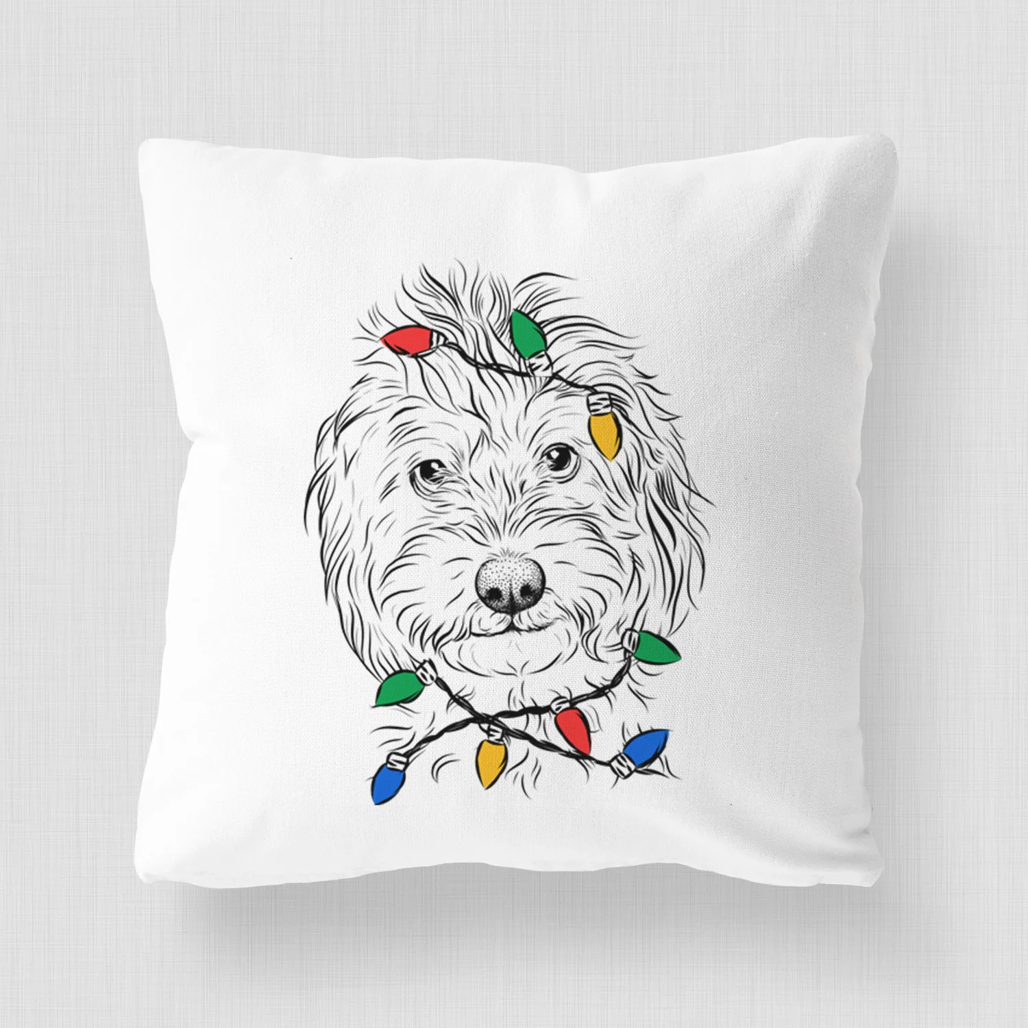 Mason the Cavapoo - Throw Pillow Cover - Image 4