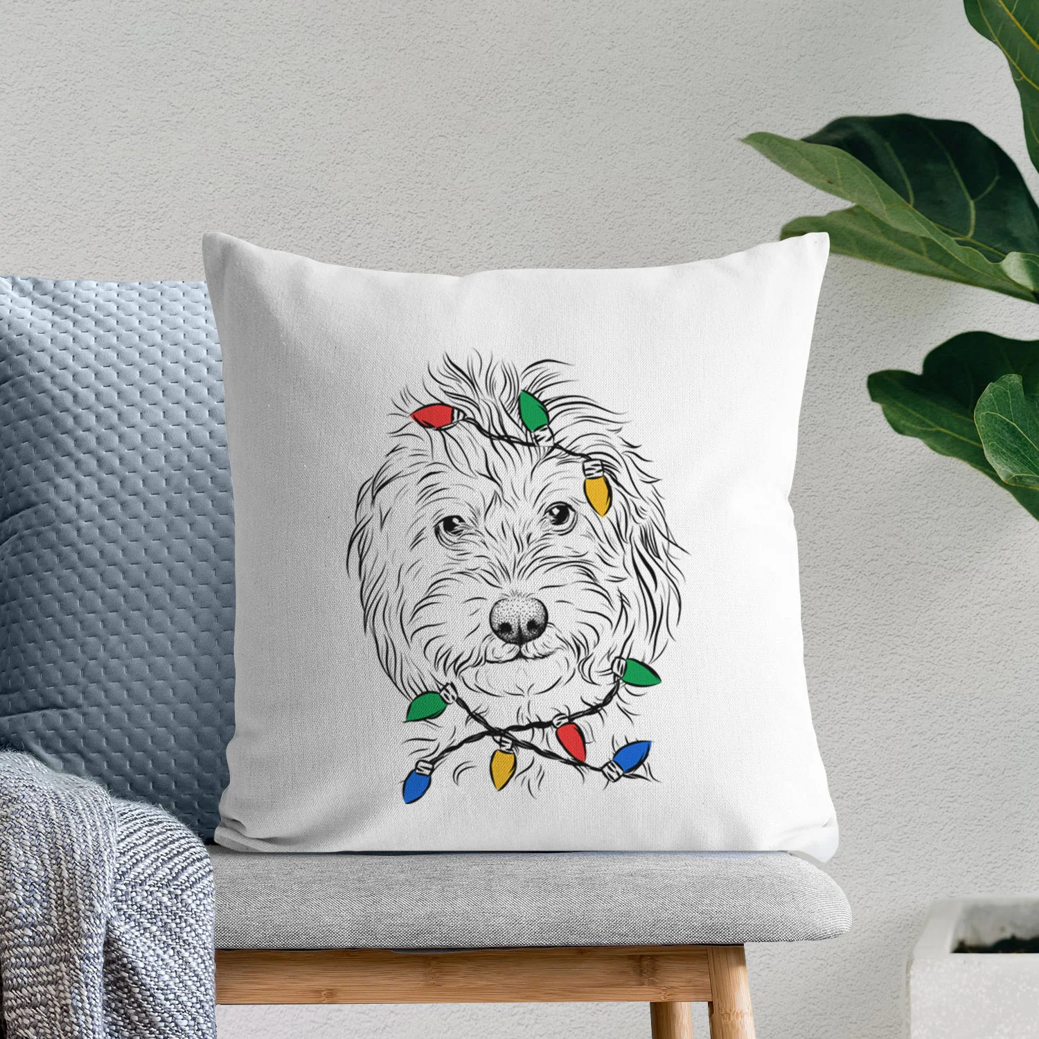 Mason the Cavapoo - Throw Pillow Cover - Image 9