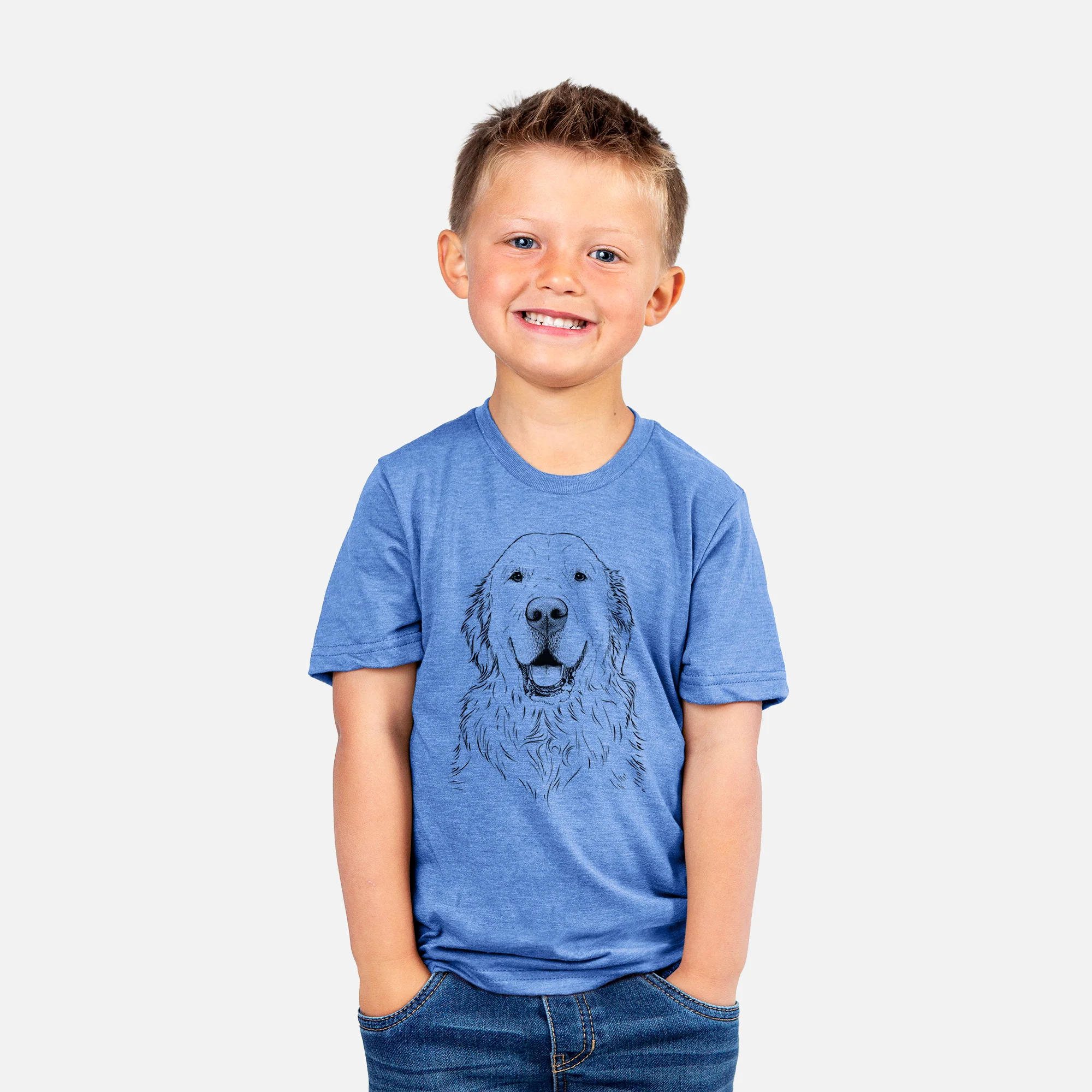 Bare Maximus the Golden Retriever - Kids/Youth/Toddler Shirt - Image 4