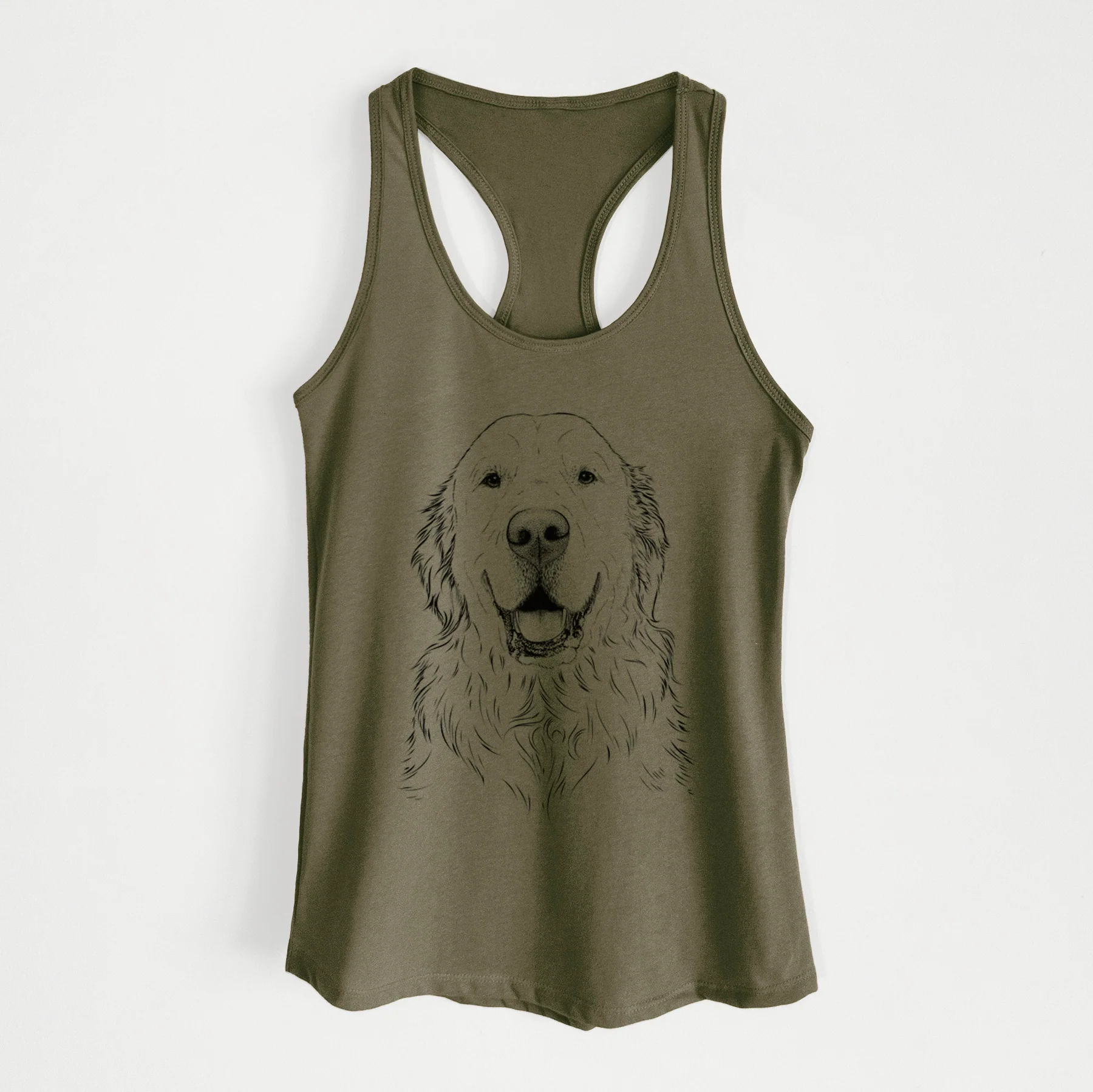 Maximus the Golden Retriever - Women's Racerback Tanktop - Image 6
