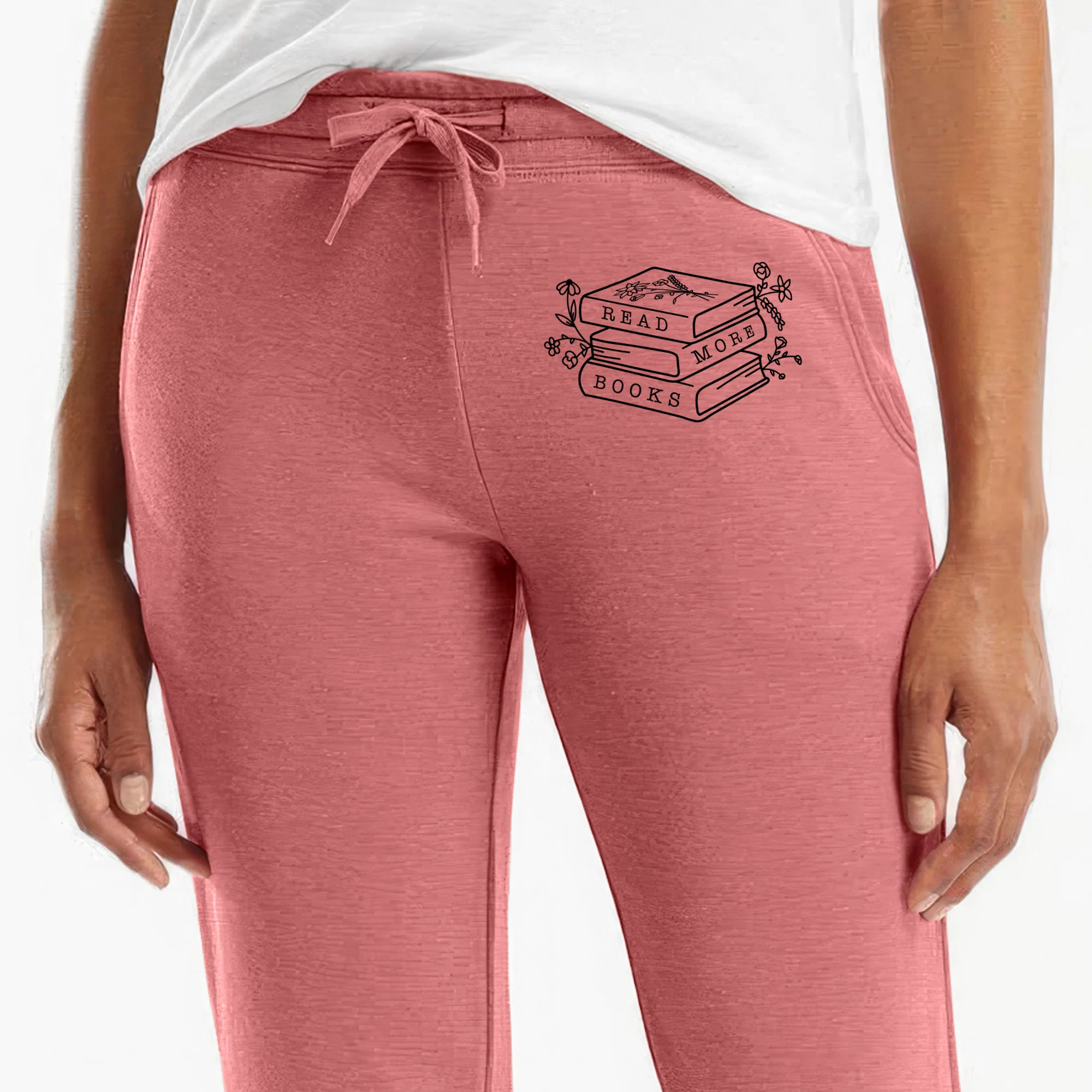 Read More Books - Floral Book Stack - Women's Cali Wave Joggers - Image 6