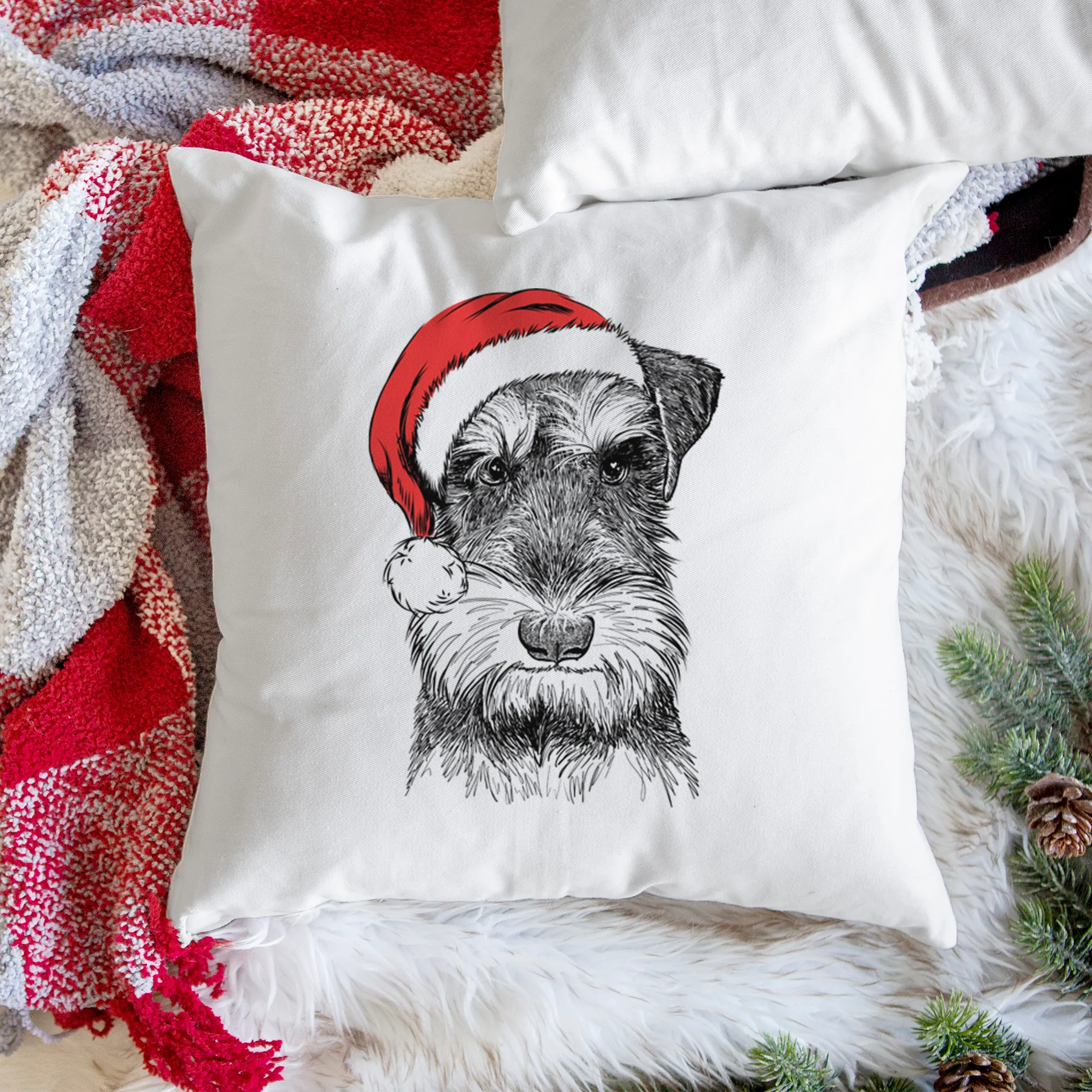 Murphy the Mini Schnauzer - Throw Pillow Cover - Image 3