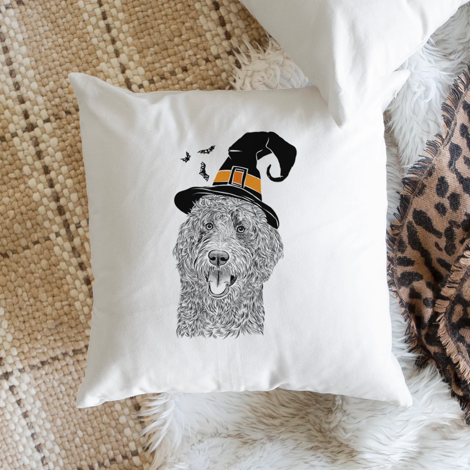 Murr Dog the Labradoodle - Throw Pillow Cover - Image 2