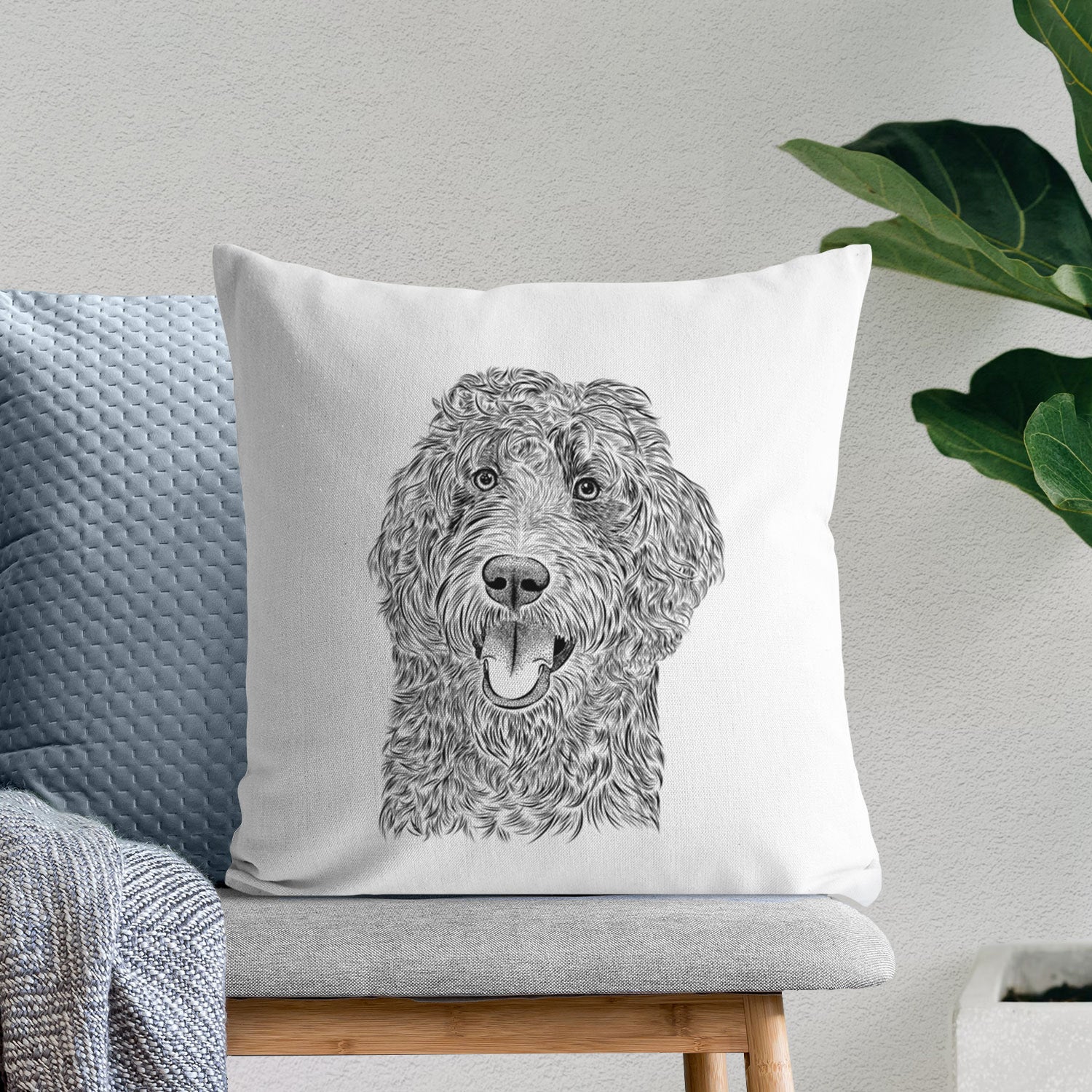 Murr Dog the Labradoodle - Throw Pillow Cover - Image 6