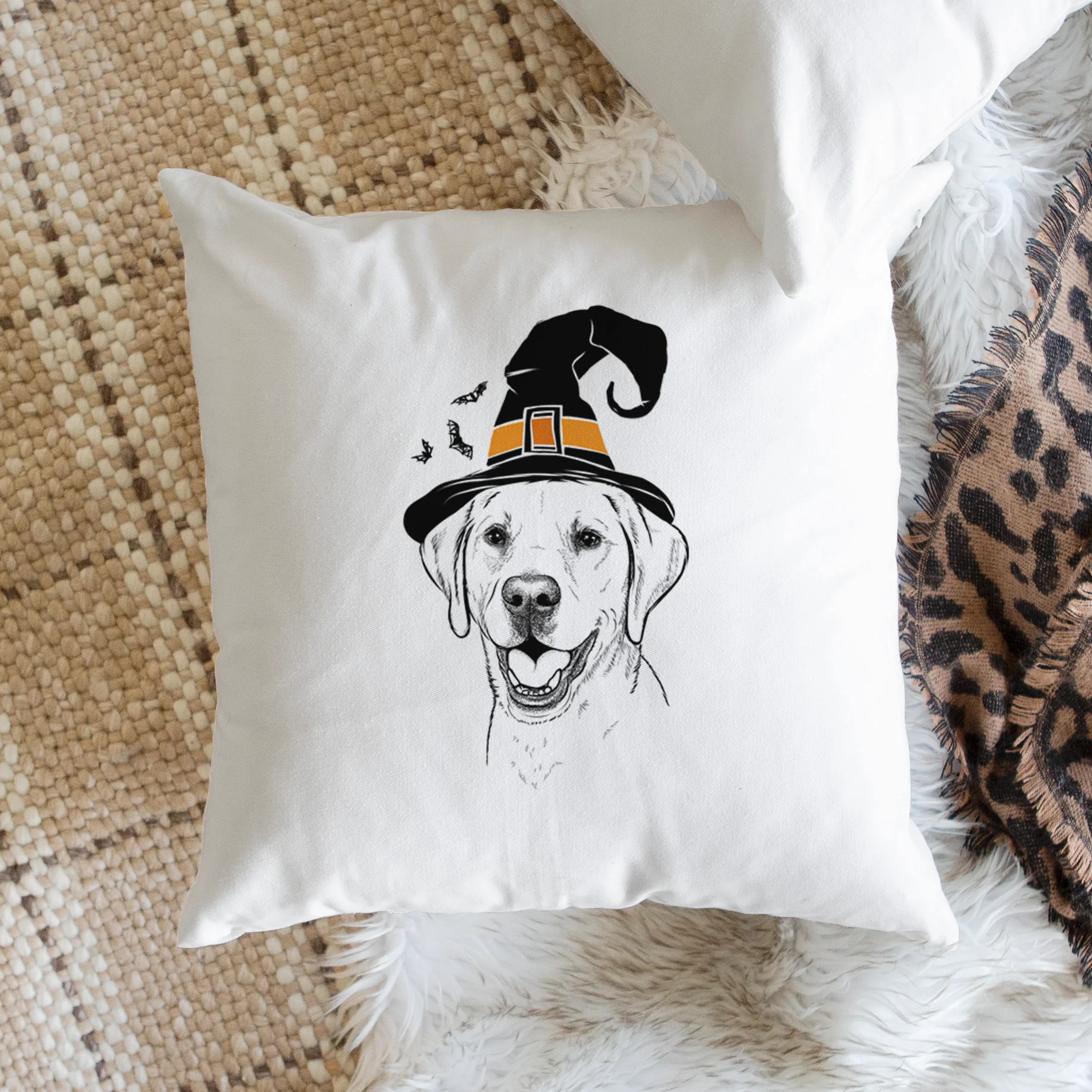 Nate the Labrador Retriever - Throw Pillow Cover - Image 2