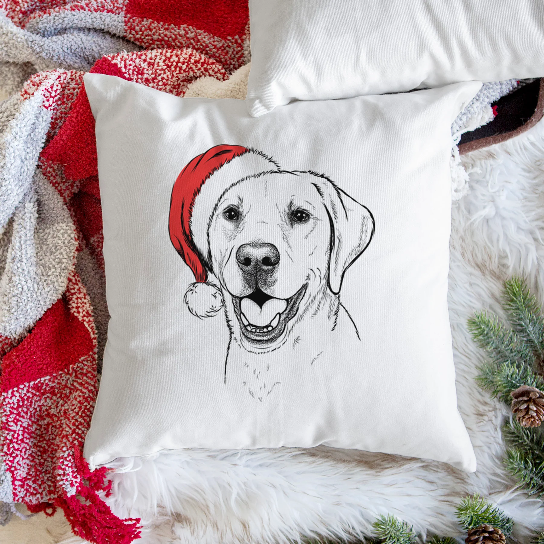 Nate the Labrador Retriever - Throw Pillow Cover - Image 3
