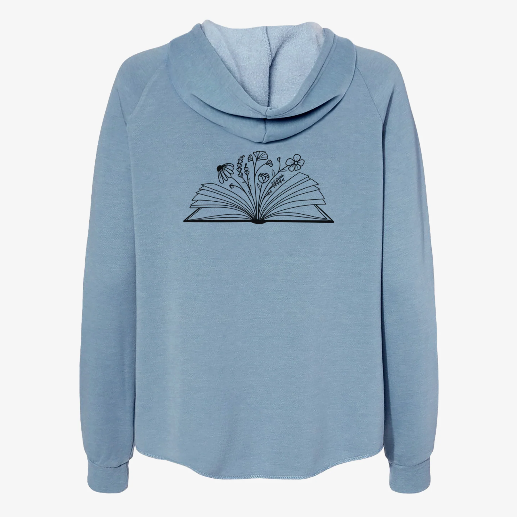 Floral Open Book - Women's Cali Wave Zip-Up Sweatshirt - Image 6