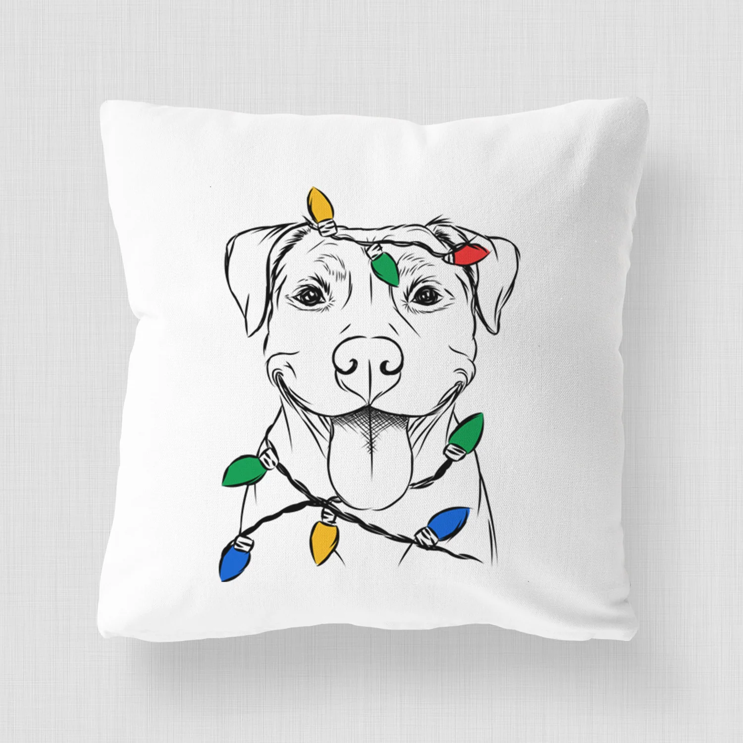 Parker the Pitbull - Throw Pillow Cover - Image 4