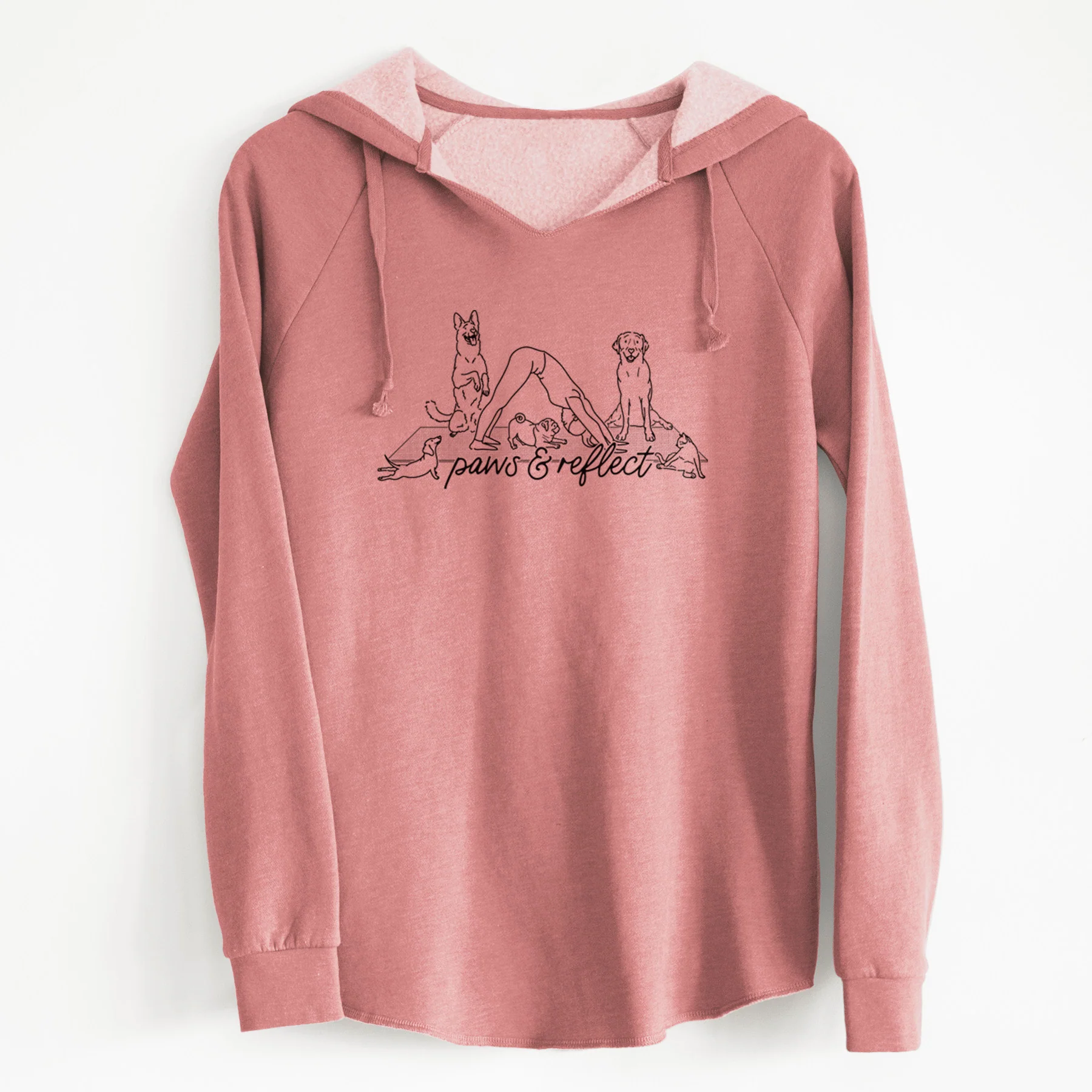 Paws and Reflect - Yoga with Dogs - Cali Wave Hooded Sweatshirt - Image 6