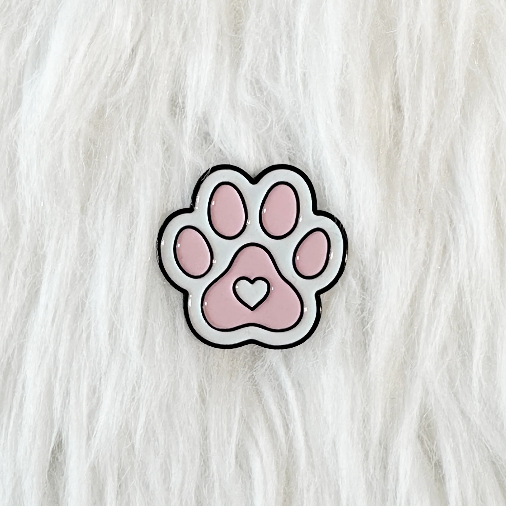 Pink Paw Enamel Pin - Image 4