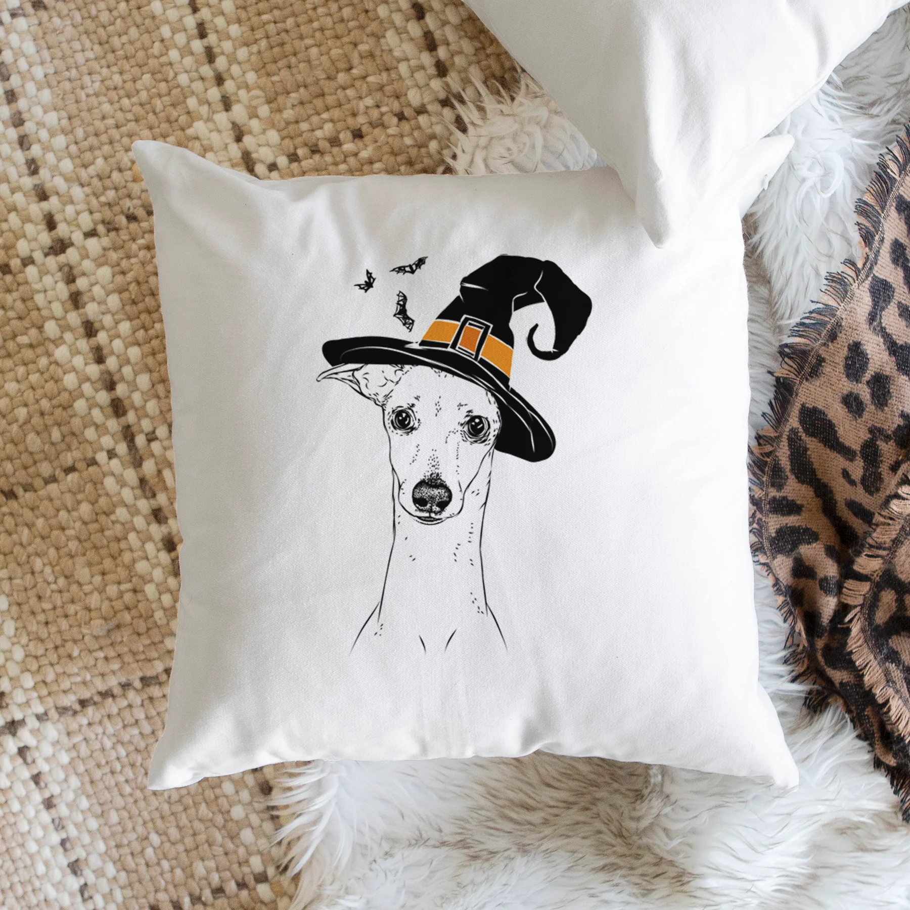 Pip the Italian Greyhound - Throw Pillow Cover - Image 2