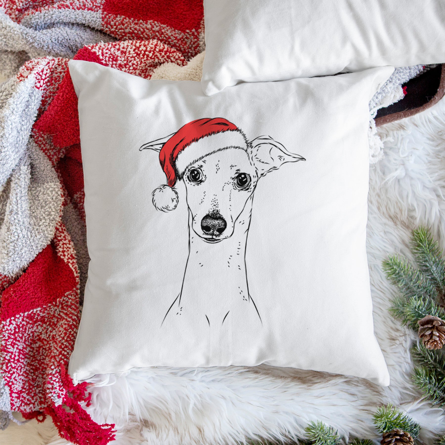 Pip the Italian Greyhound - Throw Pillow Cover - Image 3