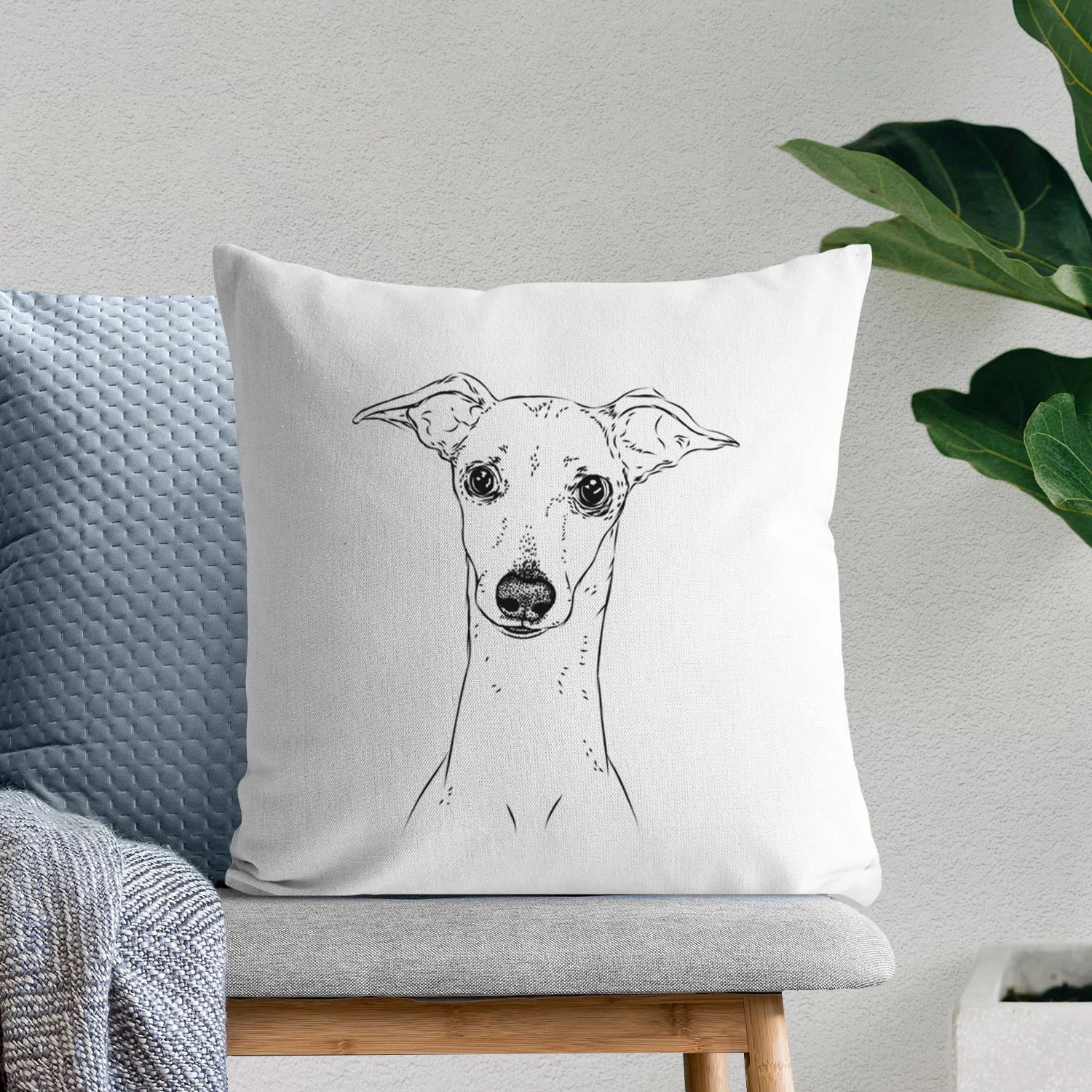 Pip the Italian Greyhound - Throw Pillow Cover - Image 6
